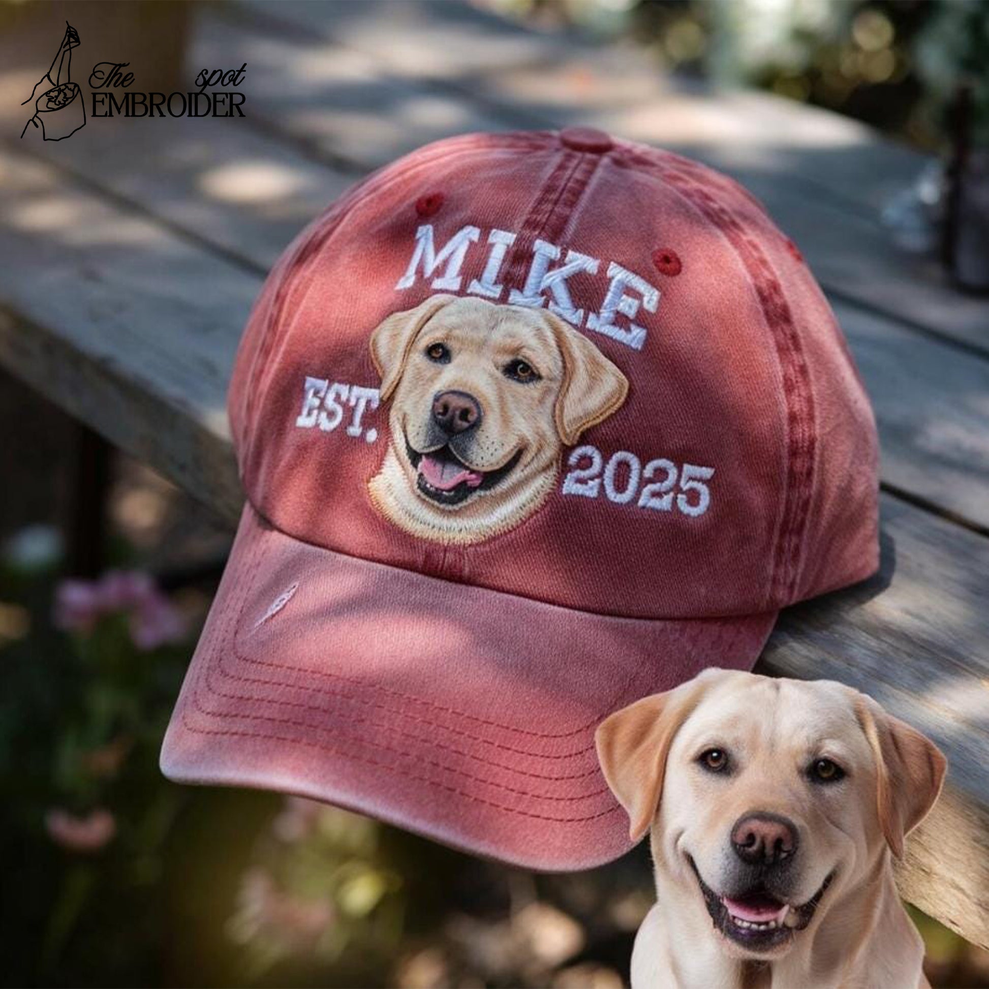 Custom Embroidered Pet Hat Using Pet Photo Hat, Personalized Dog Hat, Custom Dog Hat, Embroidery Hat Dog Photo, Gift for Dog Lovers