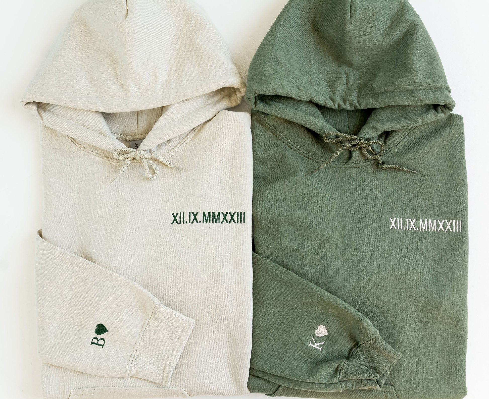 Anniversary Custom Embroidered Roman Numeral Hoodie, Anniversary Gift for Him, Couples Gift, Valentines Gift, Christmas Gift for Him