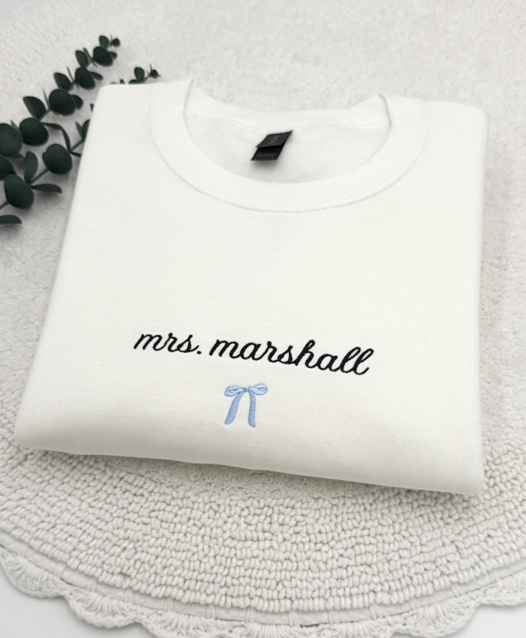 Wife Sweatshirt, Bride Gift Personalized Embroidery, Custom Mrs Last Name Sweater, Minimalist Wedding Outfit, Newlywed Wifey Top