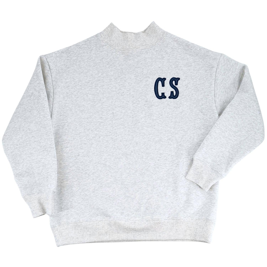 Monogrammed Mockneck Sweatshirt // Embroidered Personalized Monogram Sweatshirt, Monogrammed Crewneck, Personalized Sweater, Gifts for Her