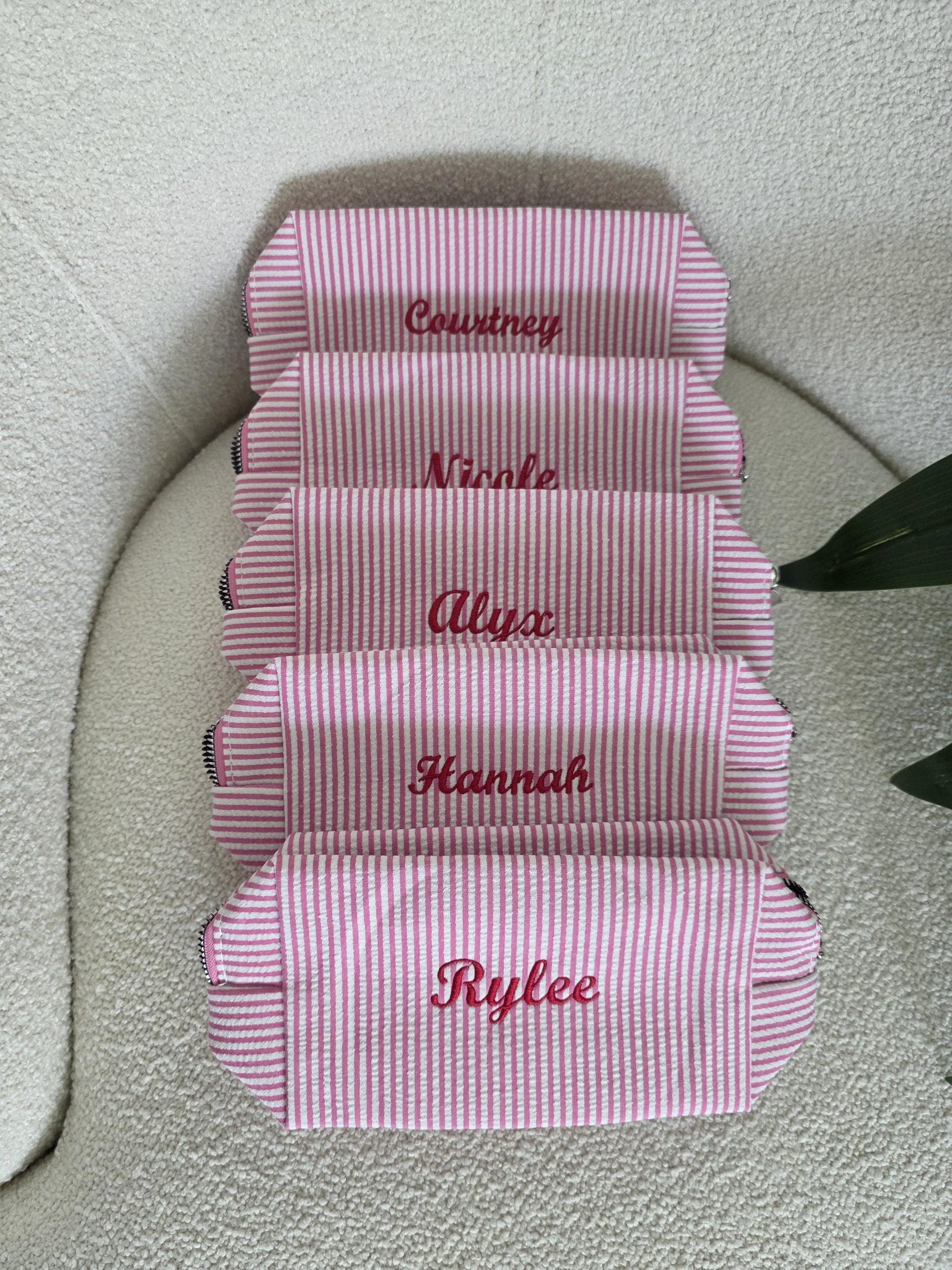 Custom Cosmetic Bag for Bridesmaids, Personalized Makeup Bag, Bridal Party Gift for Her