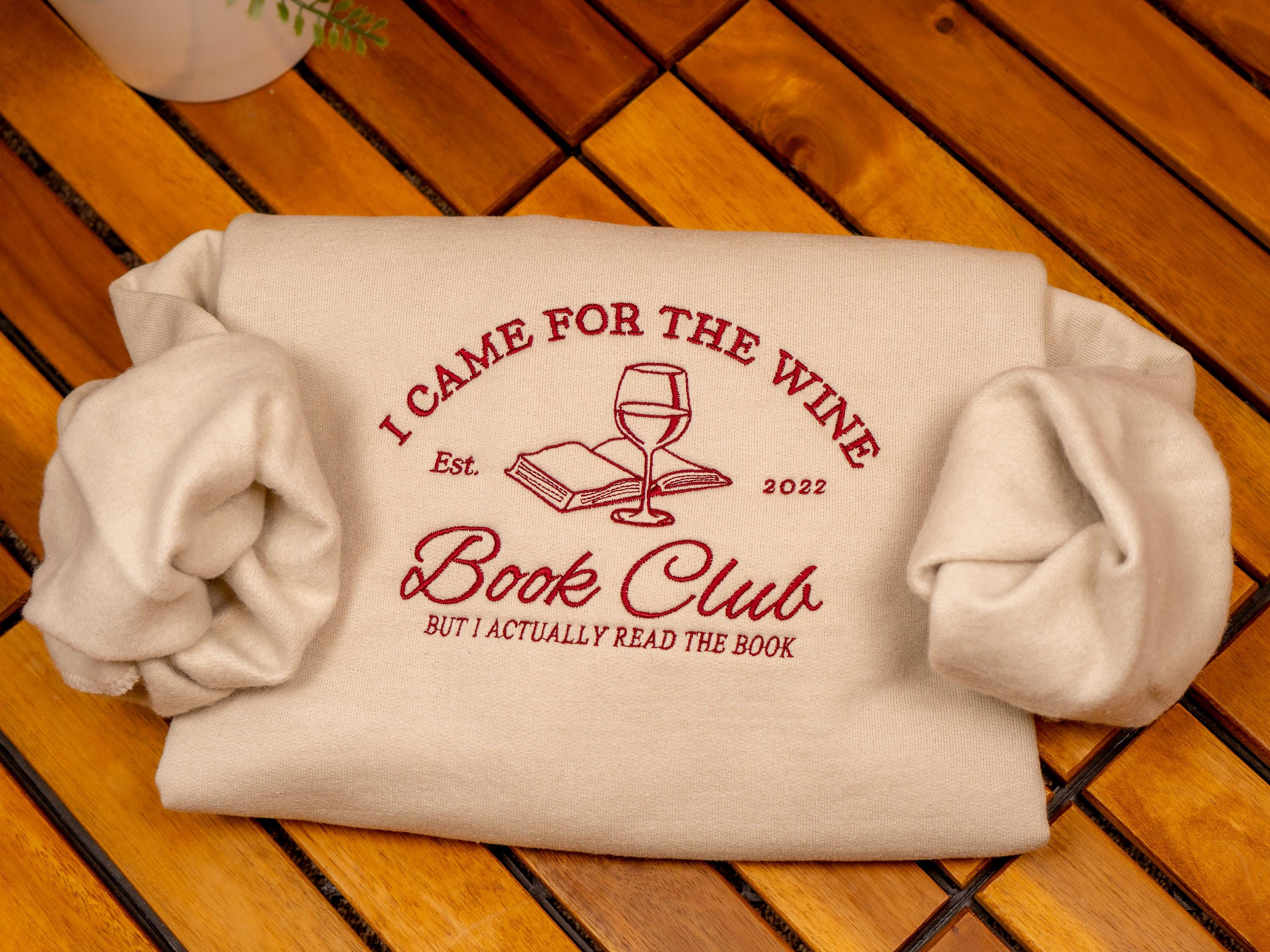 Embroidered Book Club Sweatshirt, Custom Book Club Crewneck, Personalized Reader Gift, Book Lover Shirt, Bookish Group Merch