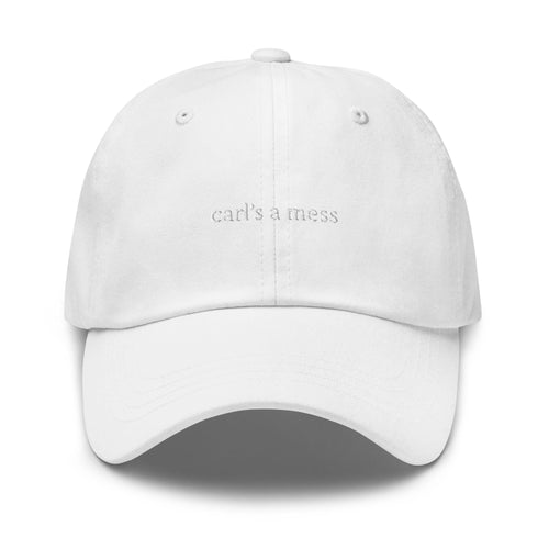Carl's a Mess Embroidered Dad Hat – Funny Reality TV Summer Cap, Hamptons Weekend Cotton Hat, Trendy Gift for Him & Her