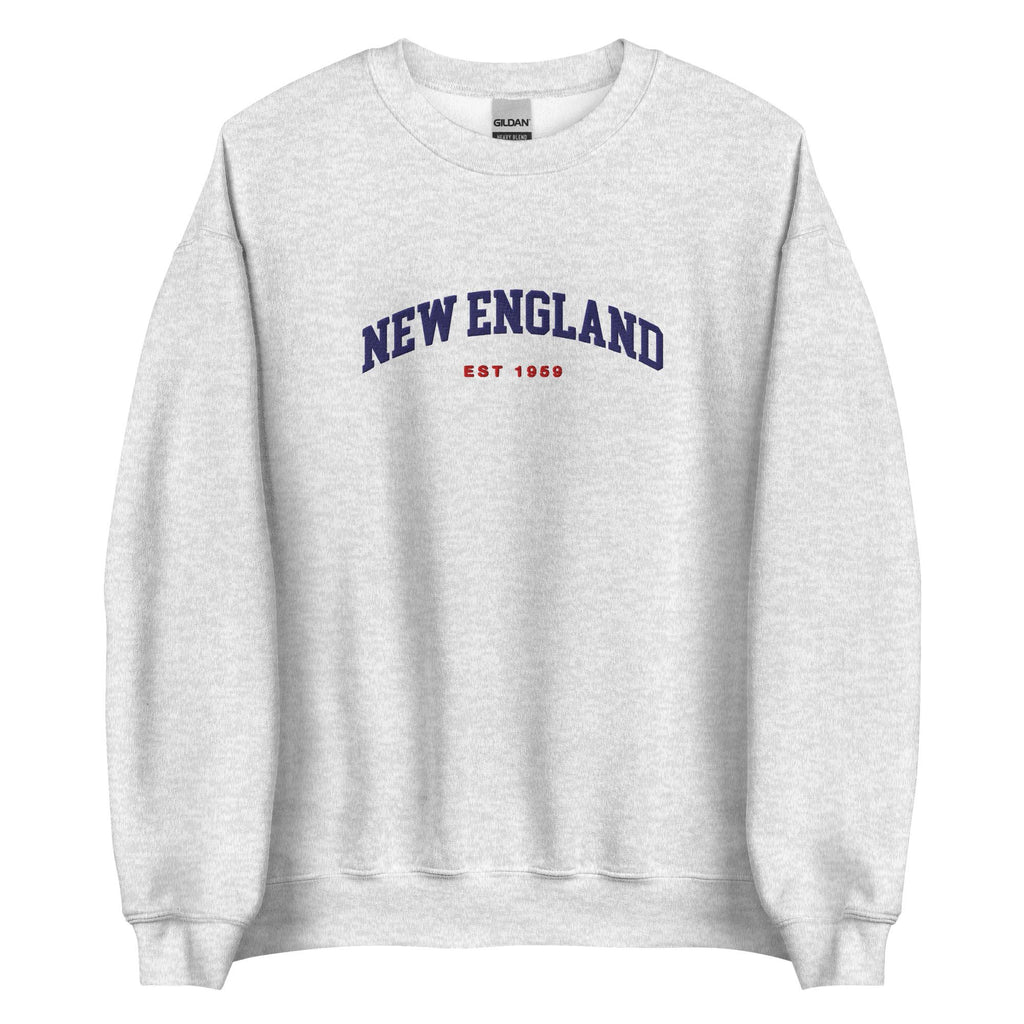 Embroidered New England Football Crewneck, Vintage Game Day Sweatshirt, Cozy Retro College Style fall pullover, UNISEX