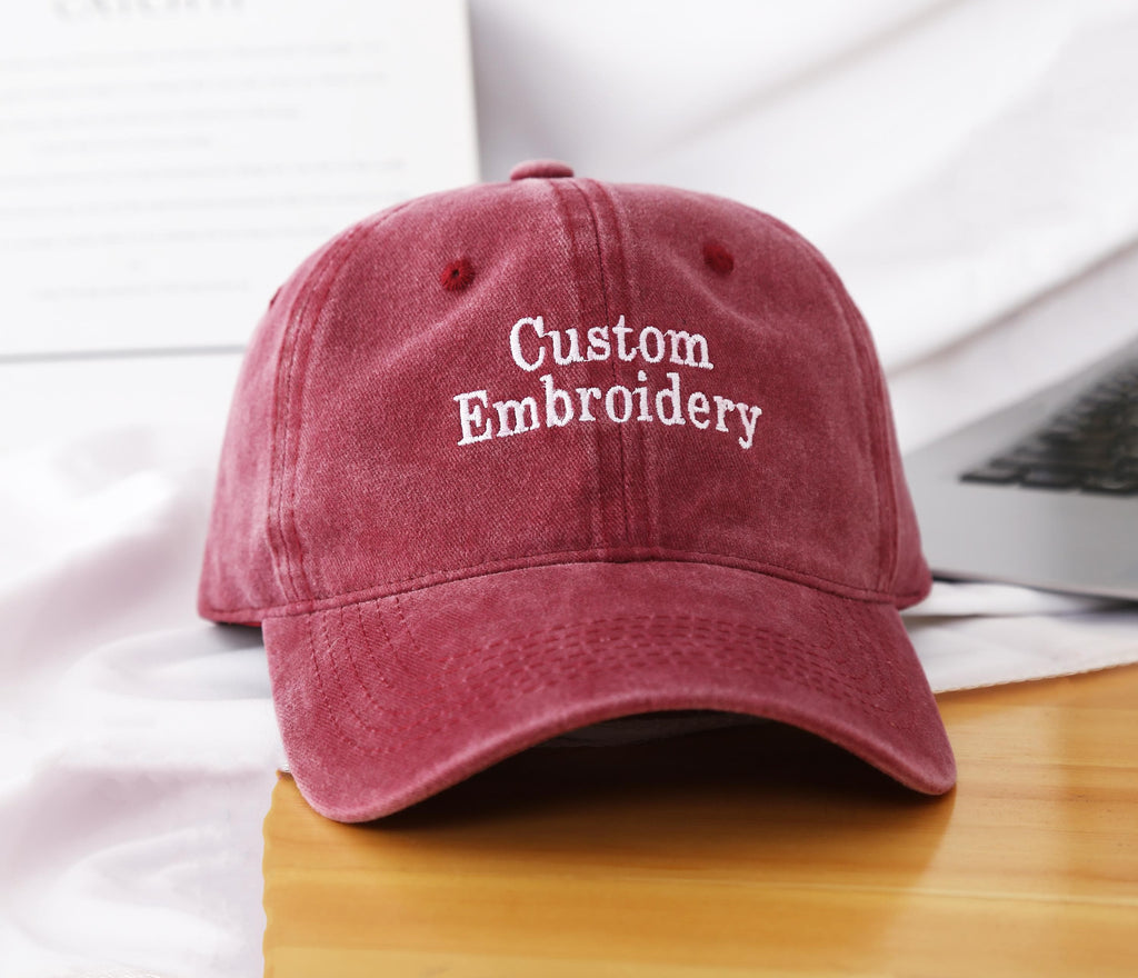 Add Name or Text to Back or Side of Baseball Cap, Back of Hat Embroidery, Side of Hat Embroidery, Customize Back of Hat, Baseball Hats