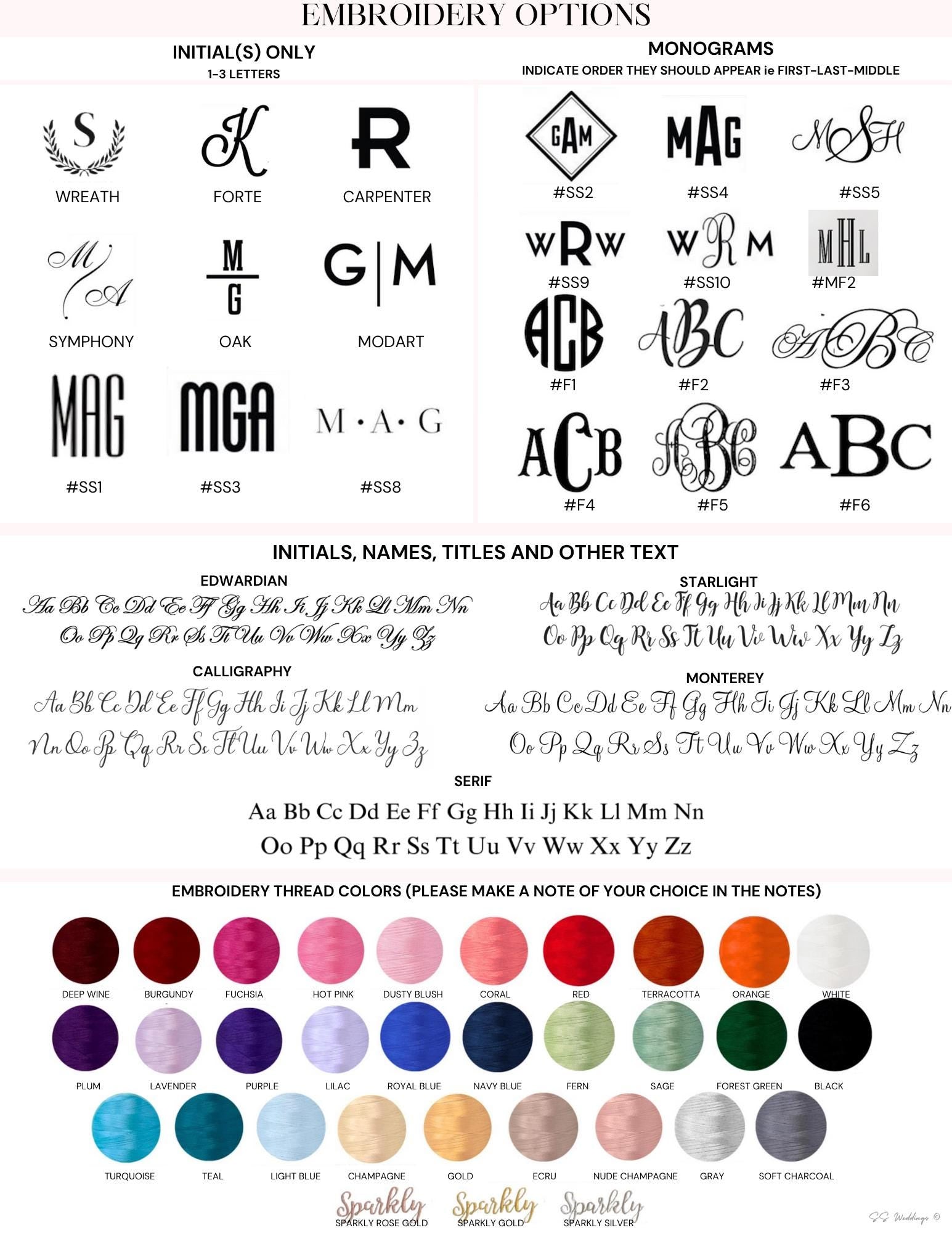 Embroidered Makeup Bag, Personalized Name Cosmetic Bag, Bridesmaid & Maid of Honor Gift