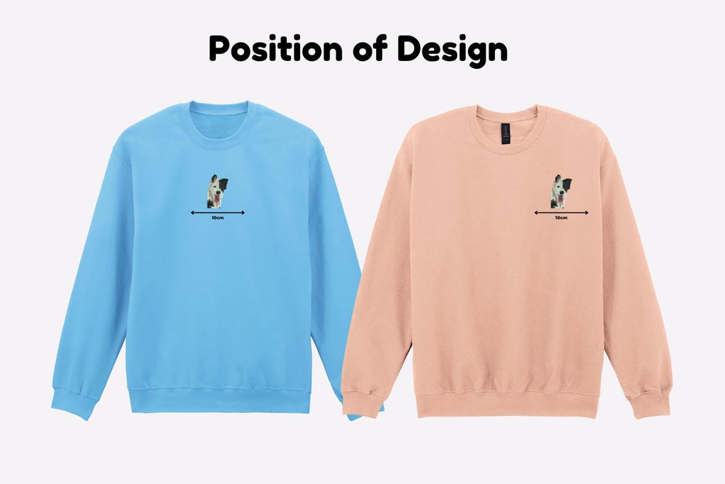 Custom Pet Embroidered Sweatshirt, Personalized Dog and Cat Portrait Hoodie, Unique Pet Face and Name Gift, Custom Embroidery for Pet Lovers
