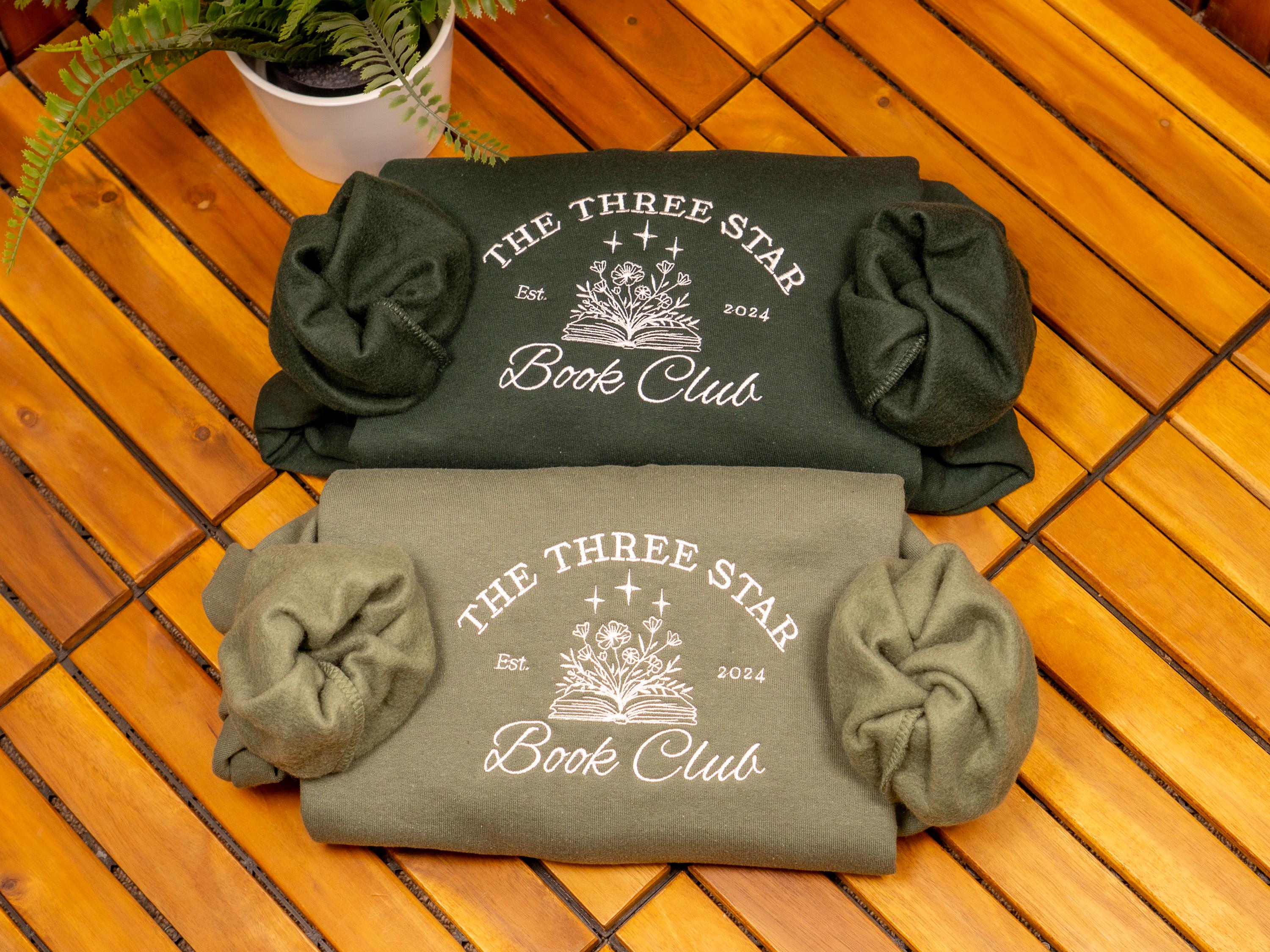 Embroidered Book Club Sweatshirt, Custom Book Club Crewneck, Personalized Reader Gift, Book Lover Shirt, Bookish Group Merch