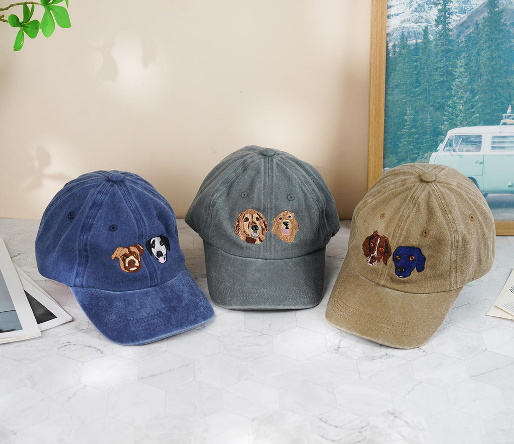 Custom Embroidered Pet Photo Hat: Personalized Dog & Cat Baseball Cap