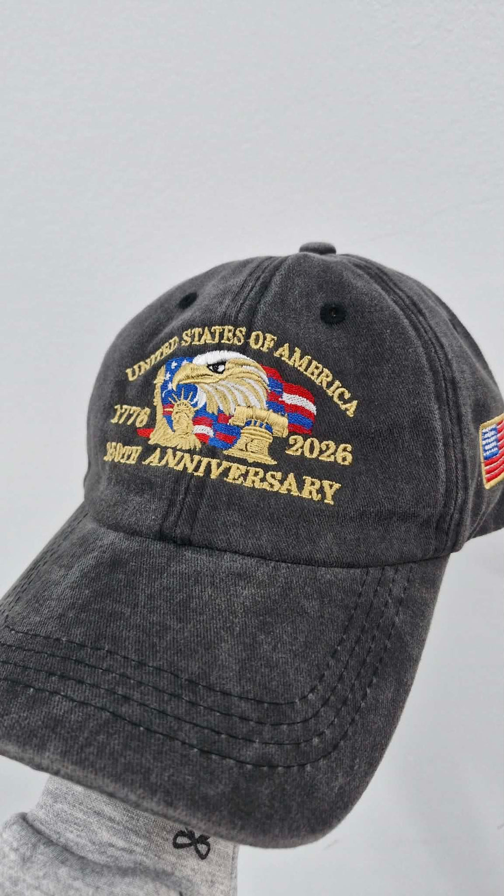 Embroidered 250th Anniversary Eagle Hat – Patriotic Eagle Embroidered Hat, Personalized Patriotic Cap