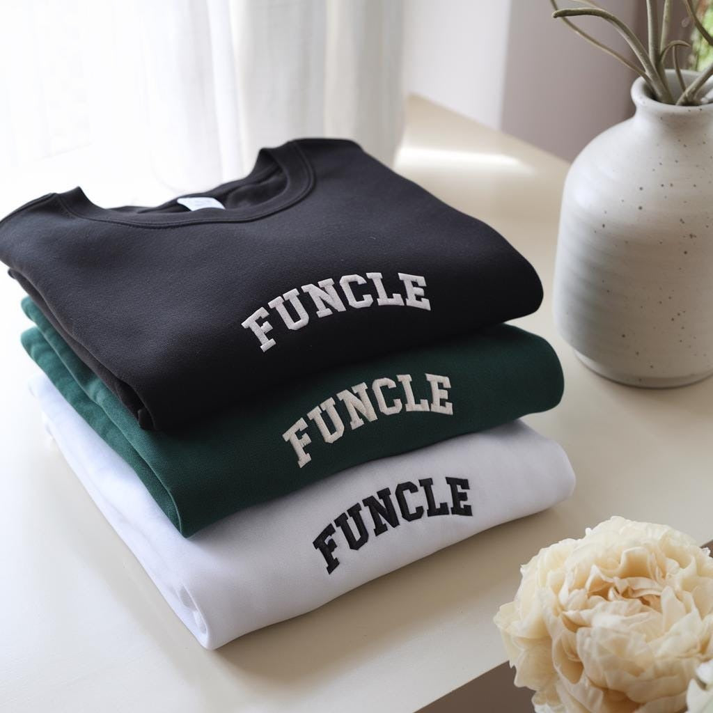 Embroidered Funcle Sweatshirt, Cool Uncles Club Shirt, Funny Uncle Shirt, Birthday Gift for Uncle, New Uncle Shirt, Shirt for Uncle