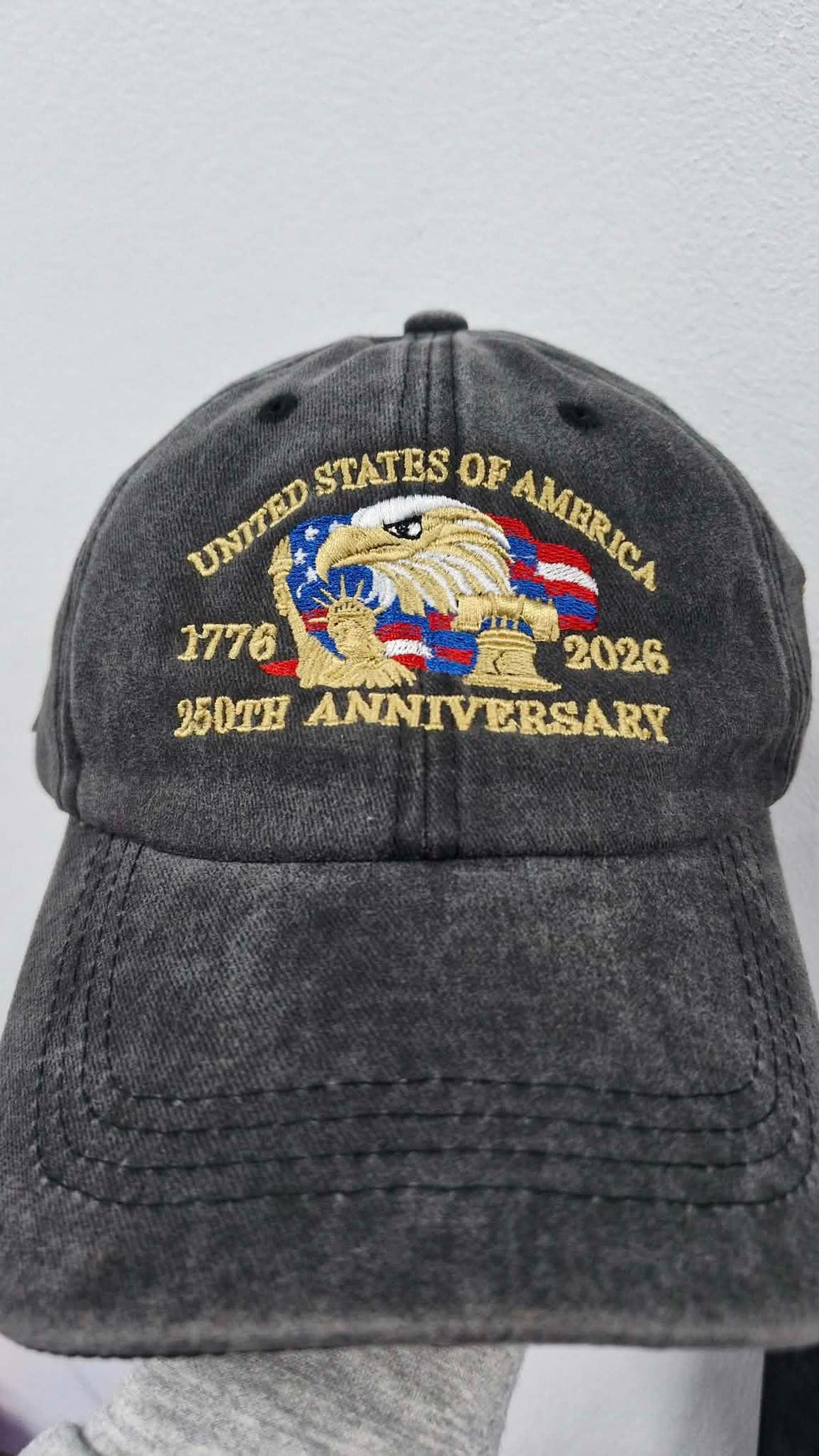Patriotic Eagle Embroidered Hat – 250th Anniversary Eagle Hat, Personalized Patriotic Cap, USA Freedom Hat
