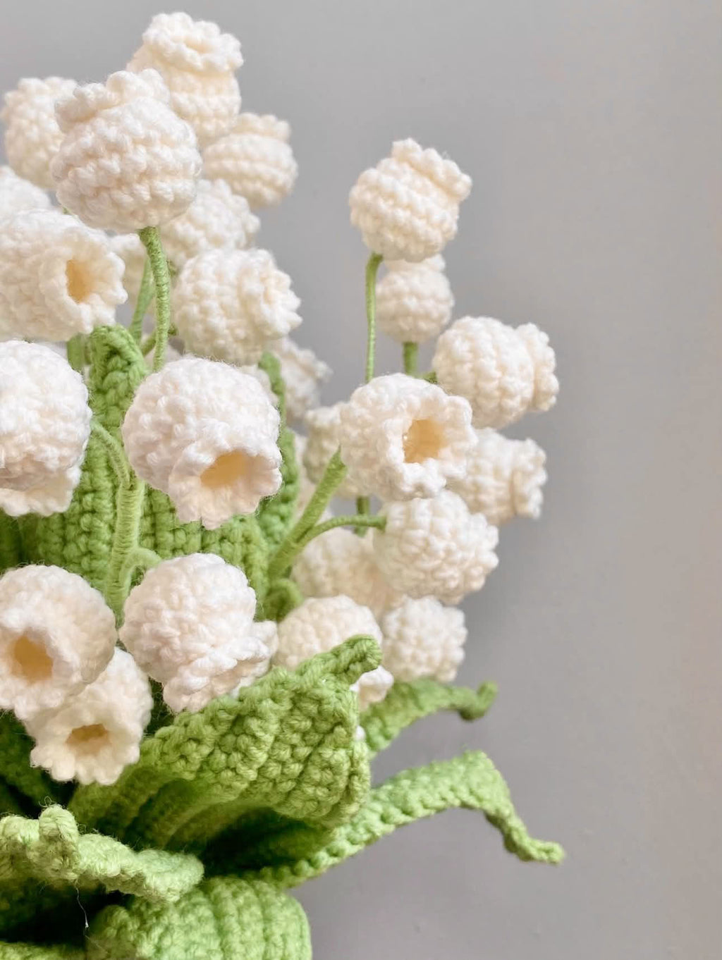 Crochet Lily of the Valley Wedding Bouquet, Handmade Crochet Flowers, Wedding Flowers, Elegant Everlasting Flower Bouquet, Bride Keepsake Gift WEDDINGF13
