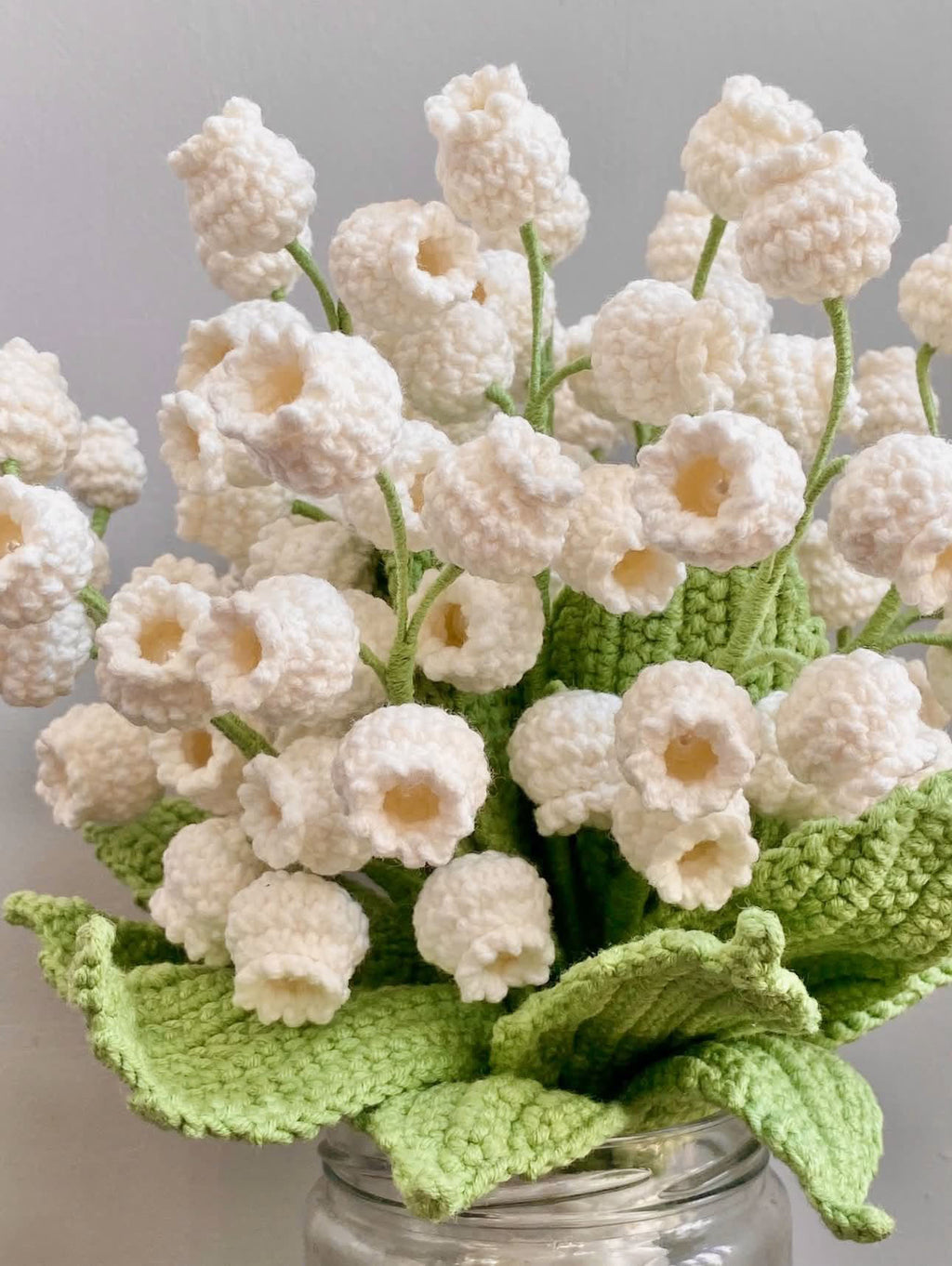 Crochet Lily of the Valley Wedding Bouquet, Handmade Crochet Flowers, Wedding Flowers, Elegant Everlasting Flower Bouquet, Bride Keepsake Gift WEDDINGF13