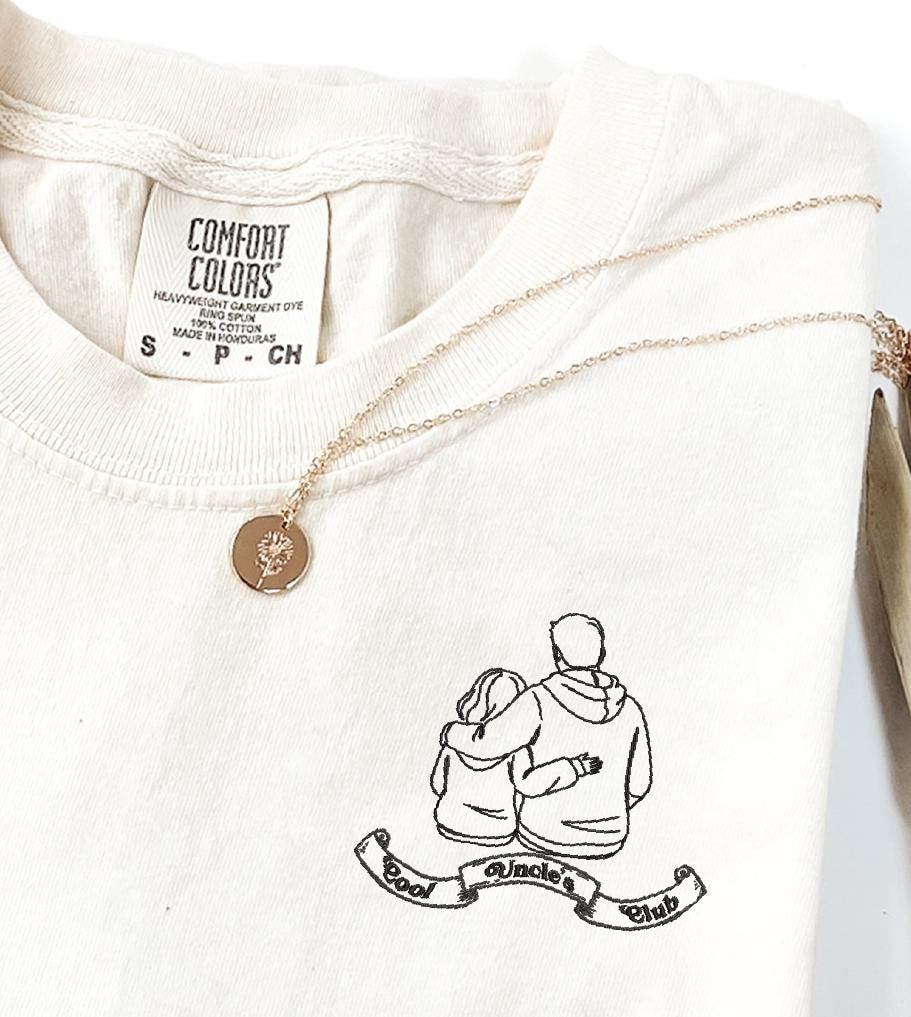 Custom Uncle T-Shirt, Embroidered Minimalist Sweater, Uncle Gift, Matching Family Shirts, Family Gifts