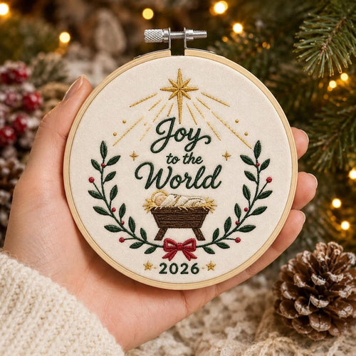Baby Embroidered Hoop Ornament, Baby Keepsake Gift, Christian Christmas Tree Decoration, Baby Christmas Ornament Gift HOOPN16
