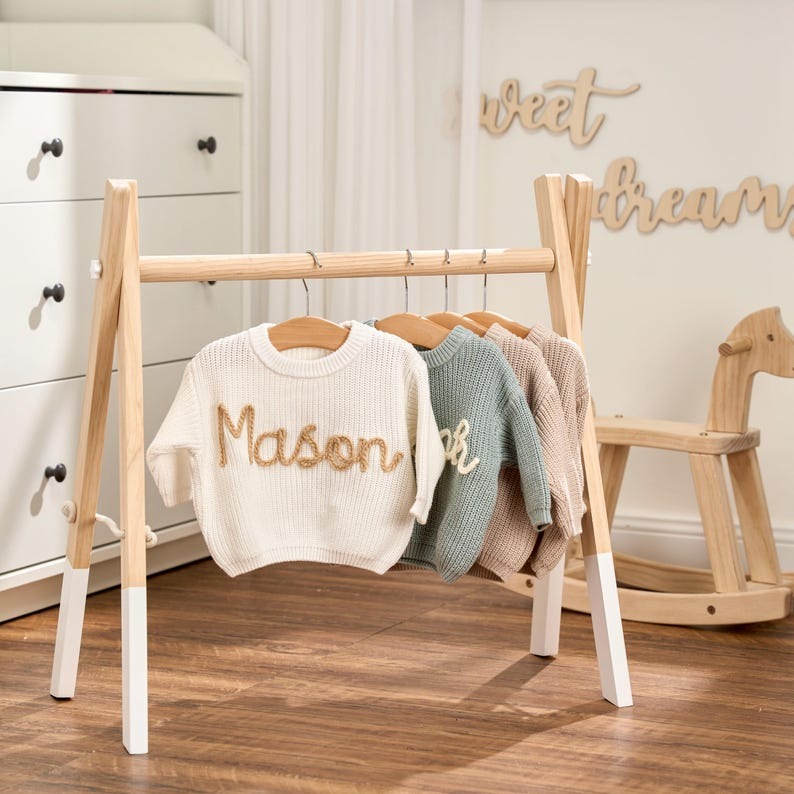 Custom Name Baby Pullover, Soft Knit Embroidered Sweater, Keepsake Baby Clothing