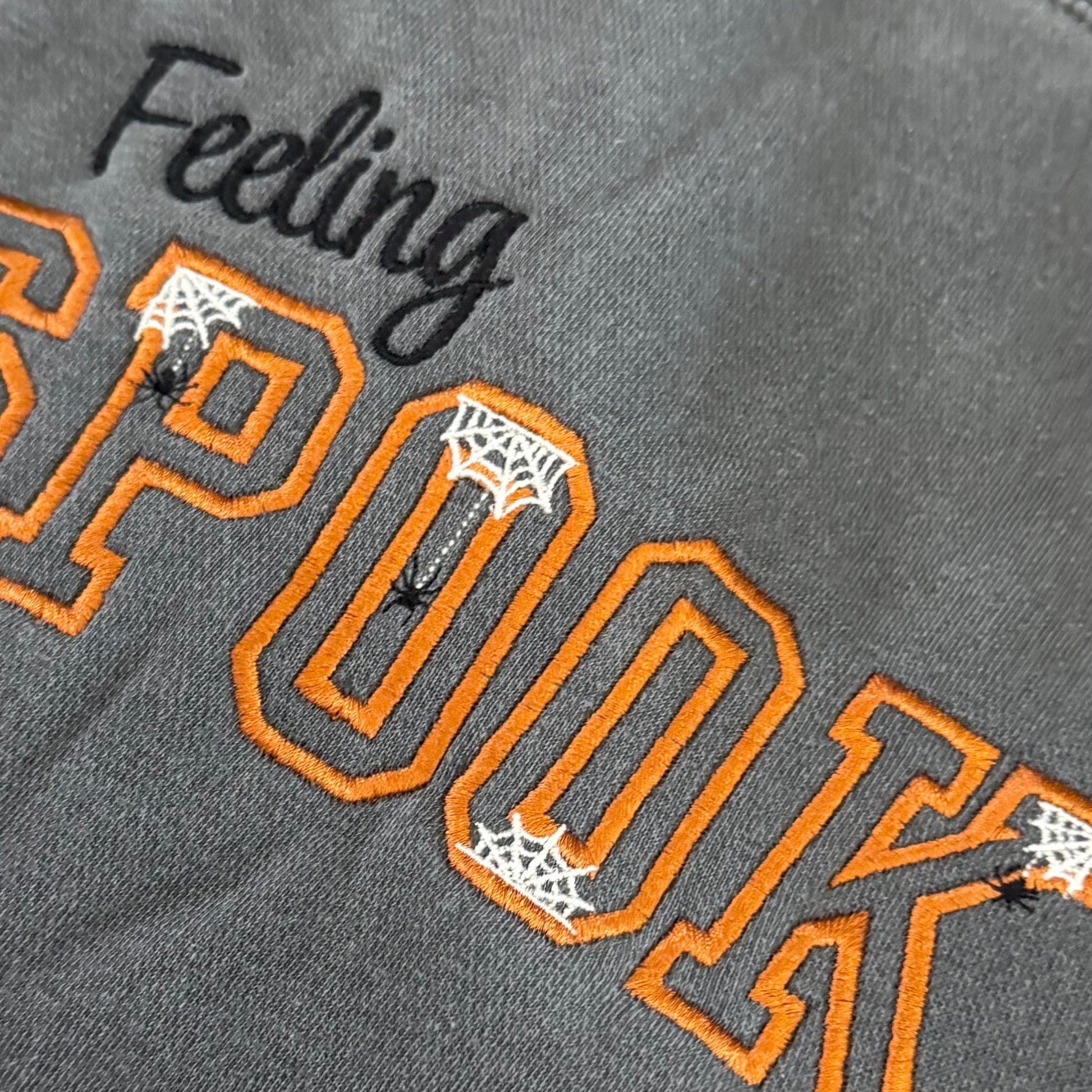 Feeling Spooky, Embroidered Crewneck, Cute Fall Tee, Spooky Season, Salem Witch, Embroidery, Gift for her, Minimalistic