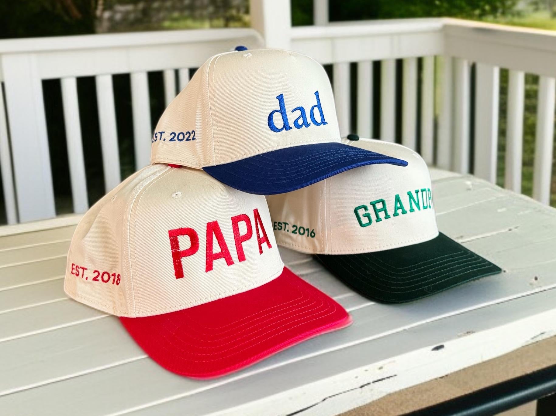 Custom Dad Hat - Personalized Embroidered Cap With Date, Fathers Day Gift, Gift for Husband, Gifts for New Dads, Grandpa Present