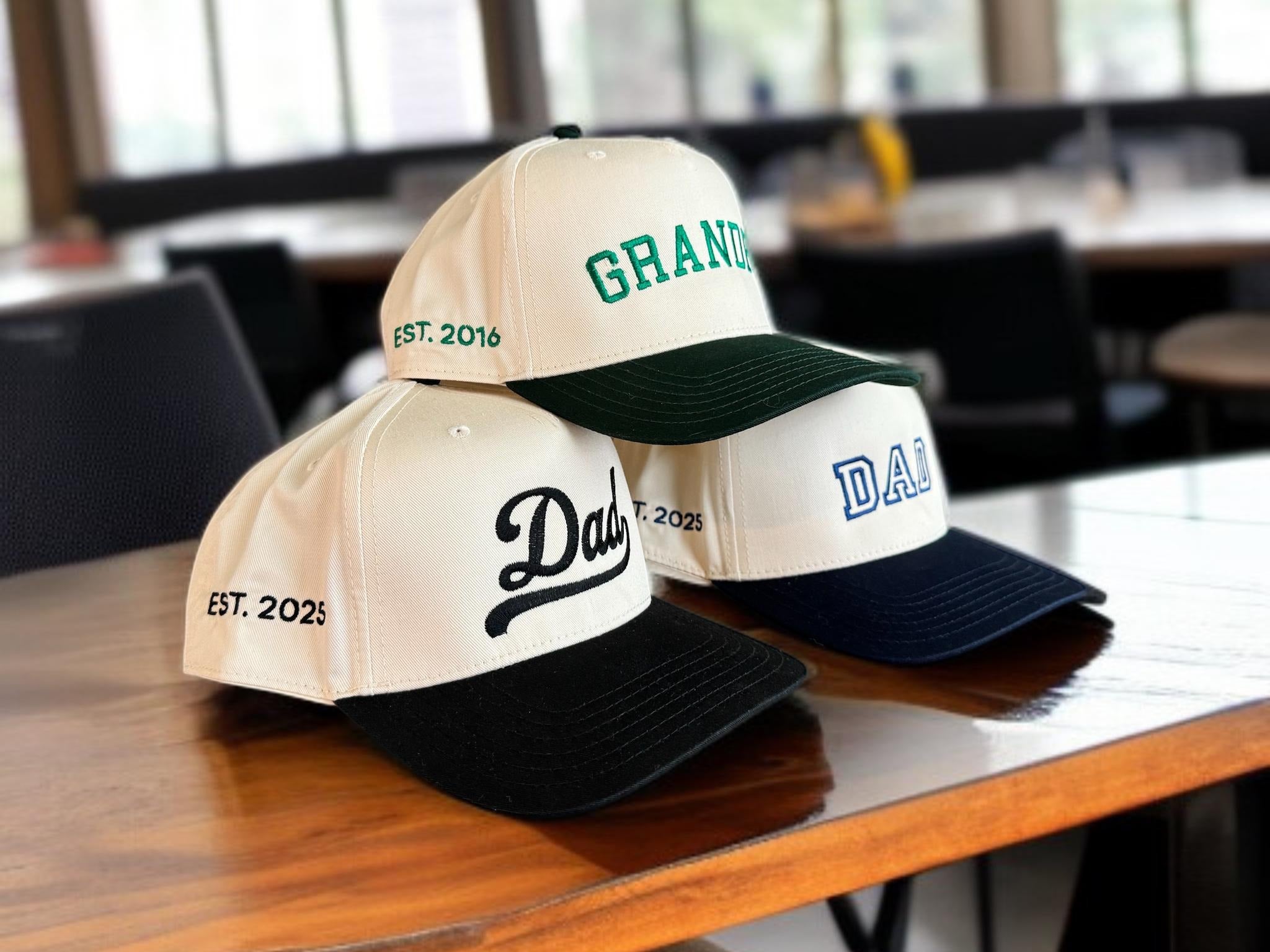 Custom Dad Hat - Personalized Embroidered Cap With Date, Fathers Day Gift, Gift for Husband, Gifts for New Dads, Grandpa Present