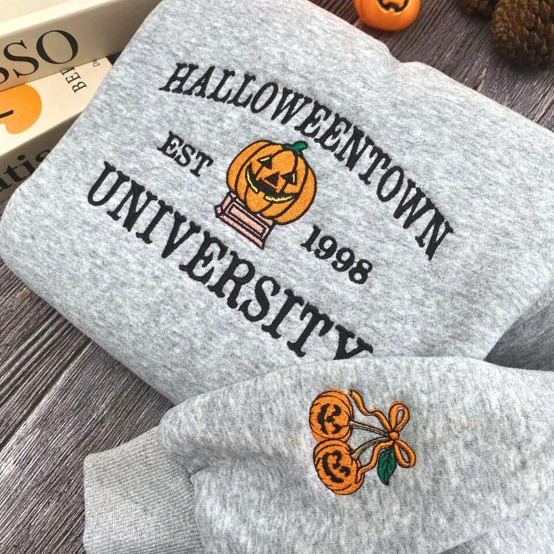 Embroidered Halloweentown Est 1998 Shirt, Halloweentown University Shirt, Pumpkin Shirt- Halloween Spooky, Halloween Gift HLNS14