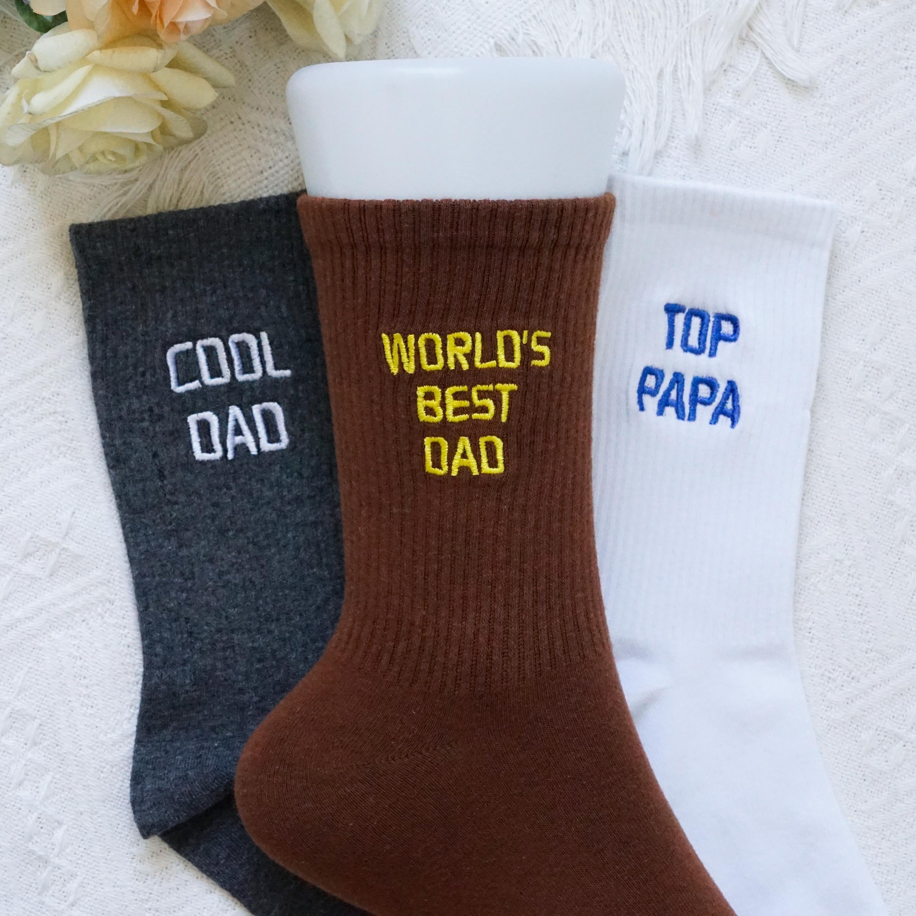 Custom Father's Socks, Cotton Men Socks, Father’s Day Gift Idea, Gift for Dad, New Dad Gift, Gift for Husband, Best Dad Ever Socks