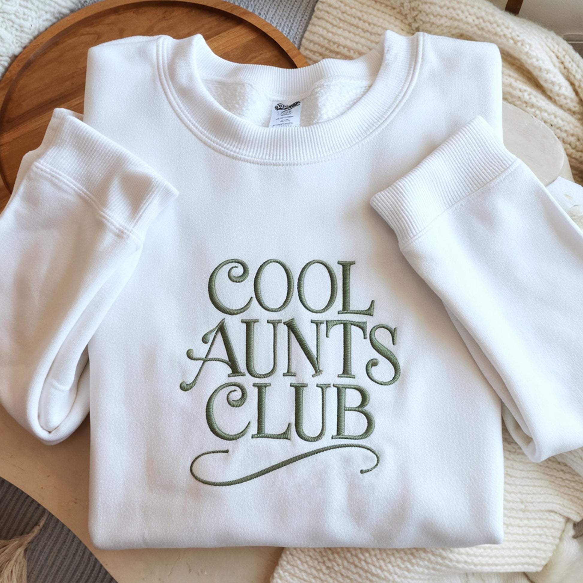 Cool Aunts Club Embroidered Sweatshirt, Sister Pregnancy Announcement, Sweater For New Auntie, Baby Reveal Shirt, In My Aunt Era Shirt