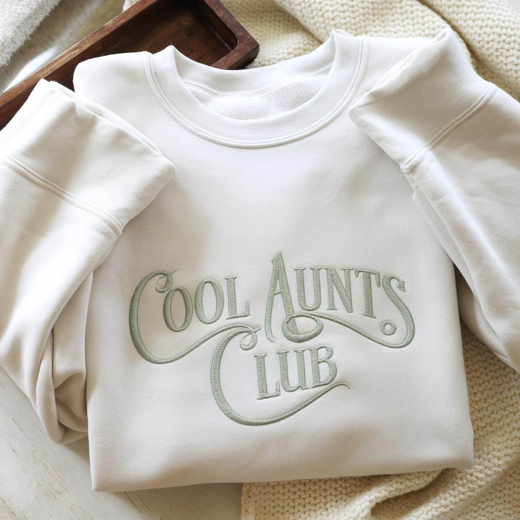 Cool Aunts Club Embroidered Sweatshirt, Sister Pregnancy Announcement, Sweater For New Auntie, Baby Reveal Shirt, In My Aunt Era Shirt