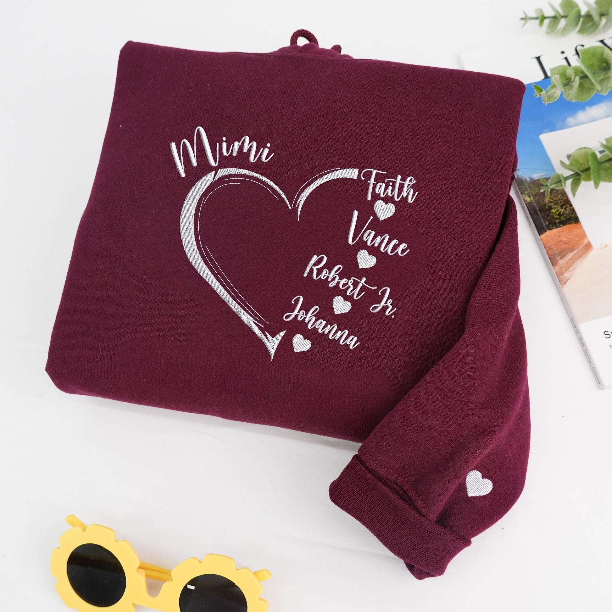 Custom Grandma Sweatshirts with Grandkids Names, Great Grandma Embroidered Sweatshirt, Custom Text Embroidered, Gift Ideas for Grandmother