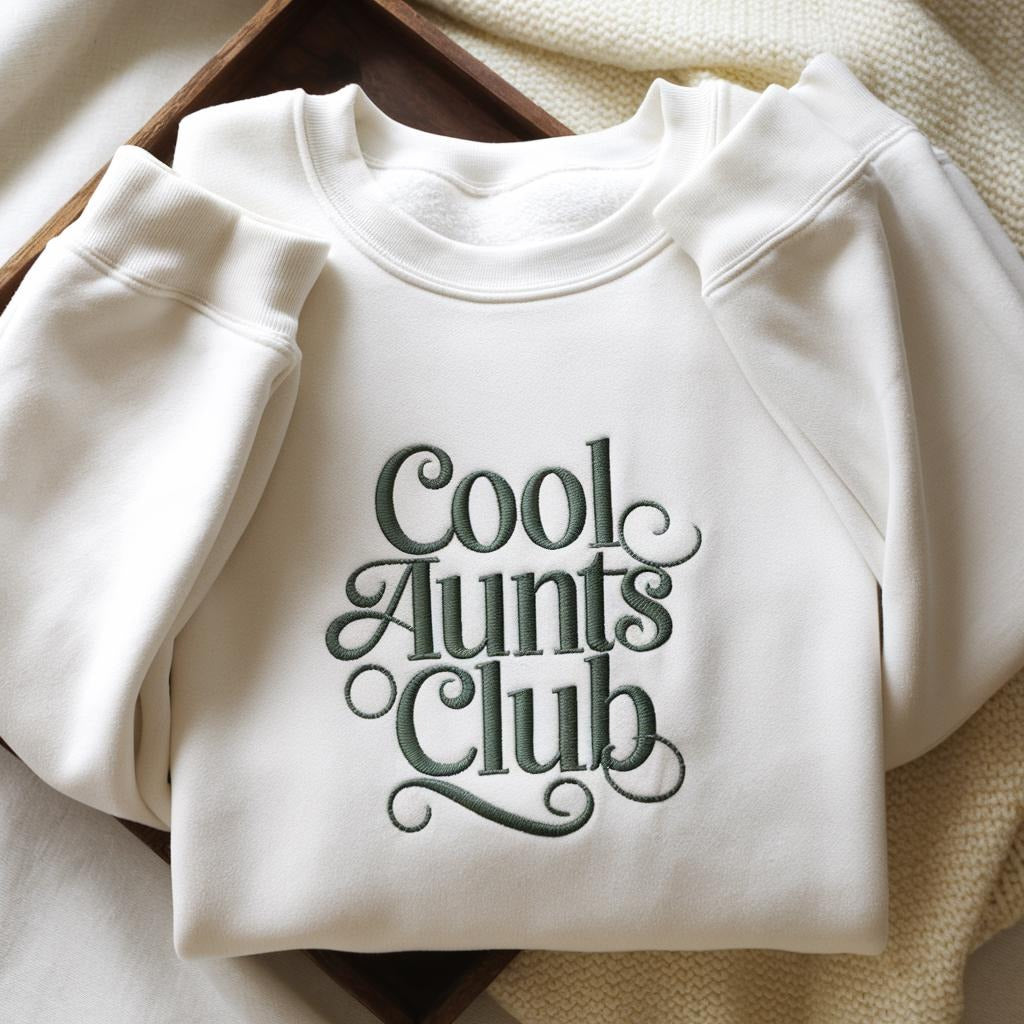 Cool Aunts Club Embroidered Sweatshirt, Sister Pregnancy Announcement, Sweater For New Auntie, Baby Reveal Shirt, In My Aunt Era Shirt