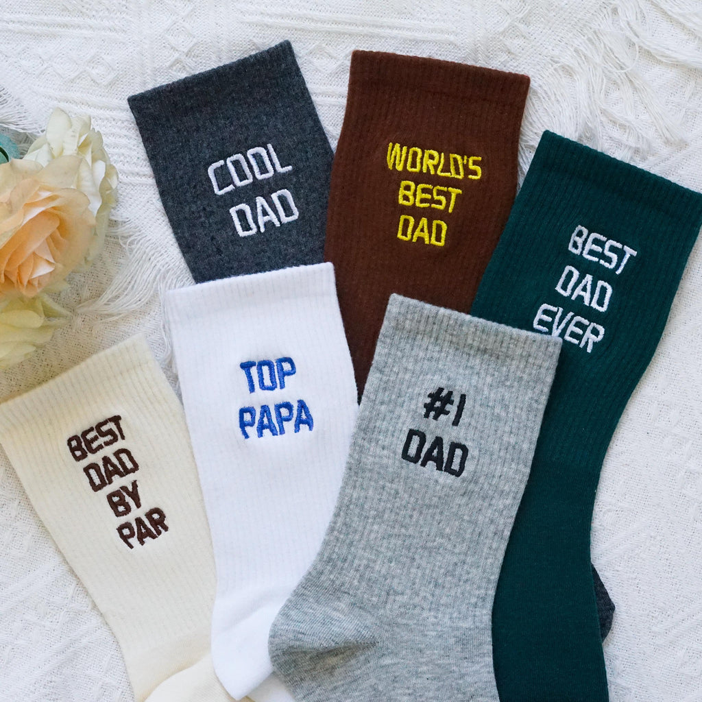 Custom Father's Socks, Cotton Men Socks, Father’s Day Gift Idea, Gift for Dad, New Dad Gift, Gift for Husband, Best Dad Ever Socks