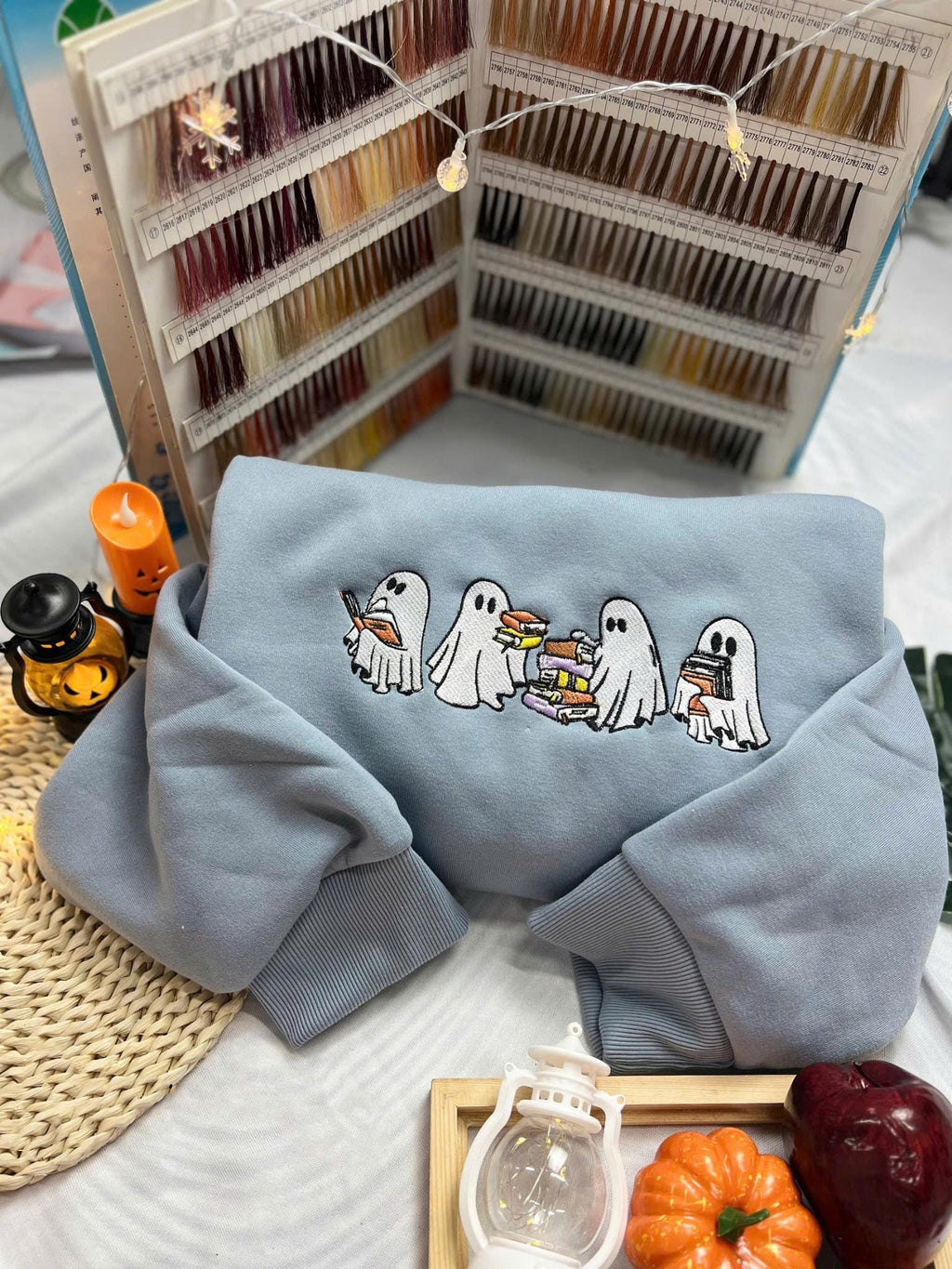 Embroidered Ghost Sweatshirt, Halloween Embroidered Sweatshirt, Cute Ghost Shirt, Halloween Sweatshirt, Cute Halloween, Halloween Gift