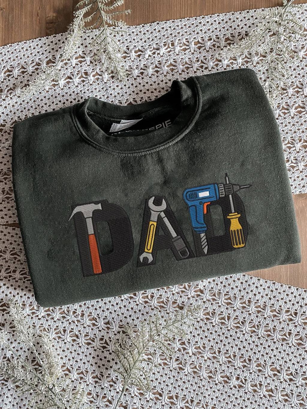 Dad Sweatshirt, Father’s Day Gift, Handy Dad Tools Design Sweater, Cool Dad Crewneck, Gift for Him, Carpenter Dad Shirt