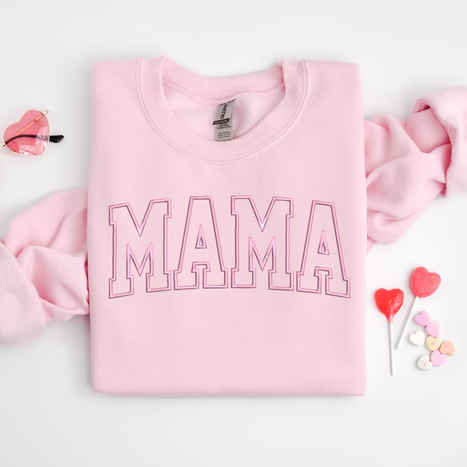 Embroidered Mama Sweatshirt, Personalized Crewneck, Birthday & Mother’s Day Gift for Mom