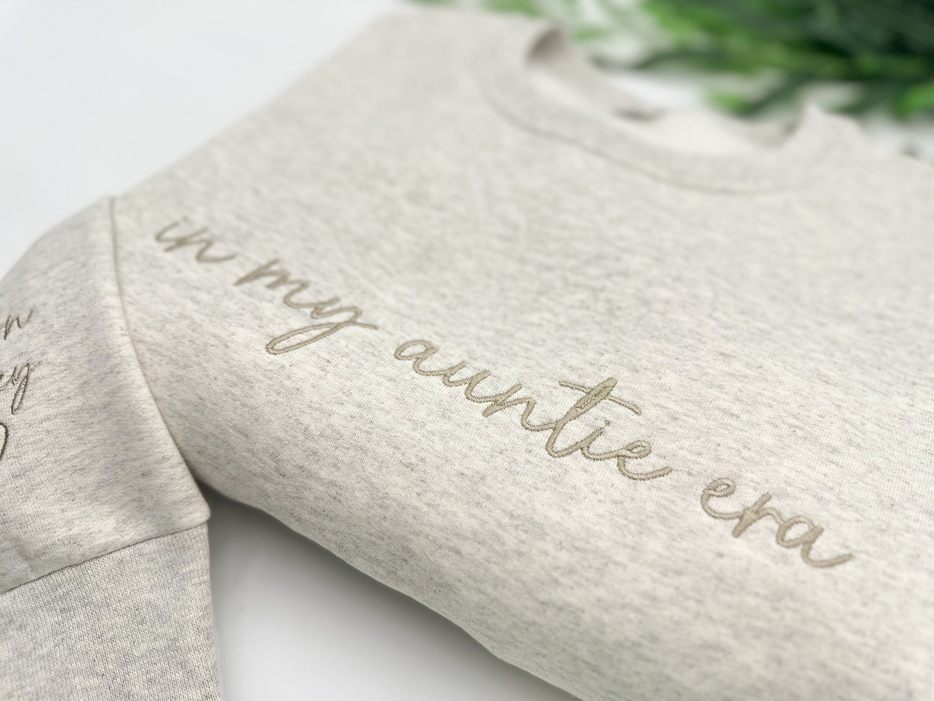 In My Auntie Era Sweatshirt, Aunt Gift, Minimalist Embroidered Sweater, Cozy Auntie Crewneck, Cool Aunt Outfit, Custom Shirt