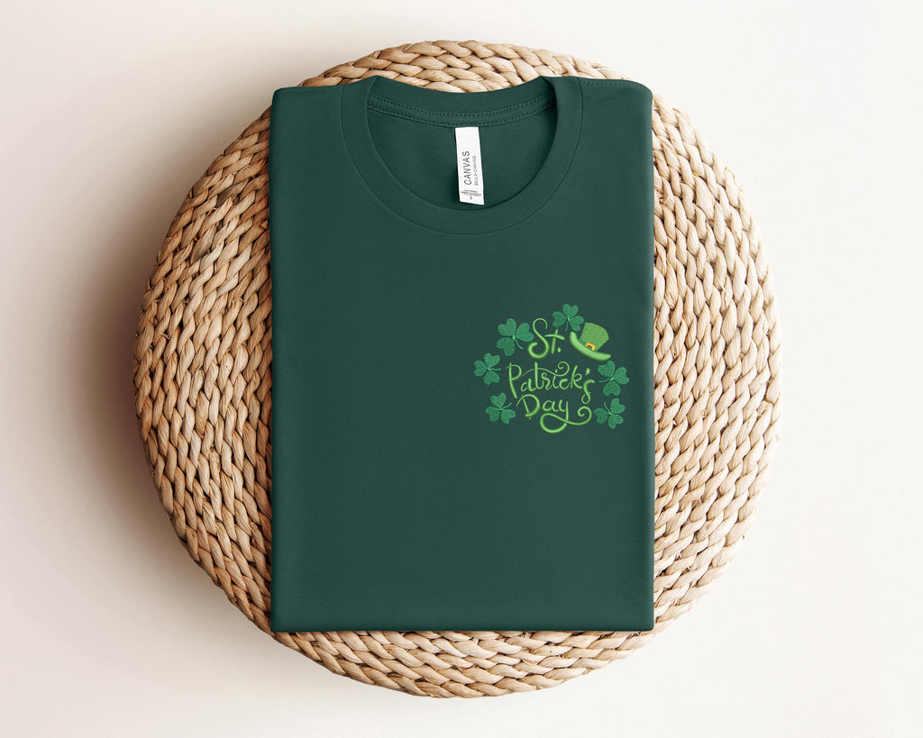 St Patricks Day Embroidered Shirt, Embroidered St Patricks Day Sweatshirt, Irish Day Sweater, St Patricks T-shirt, Irish Embroidered Shirt