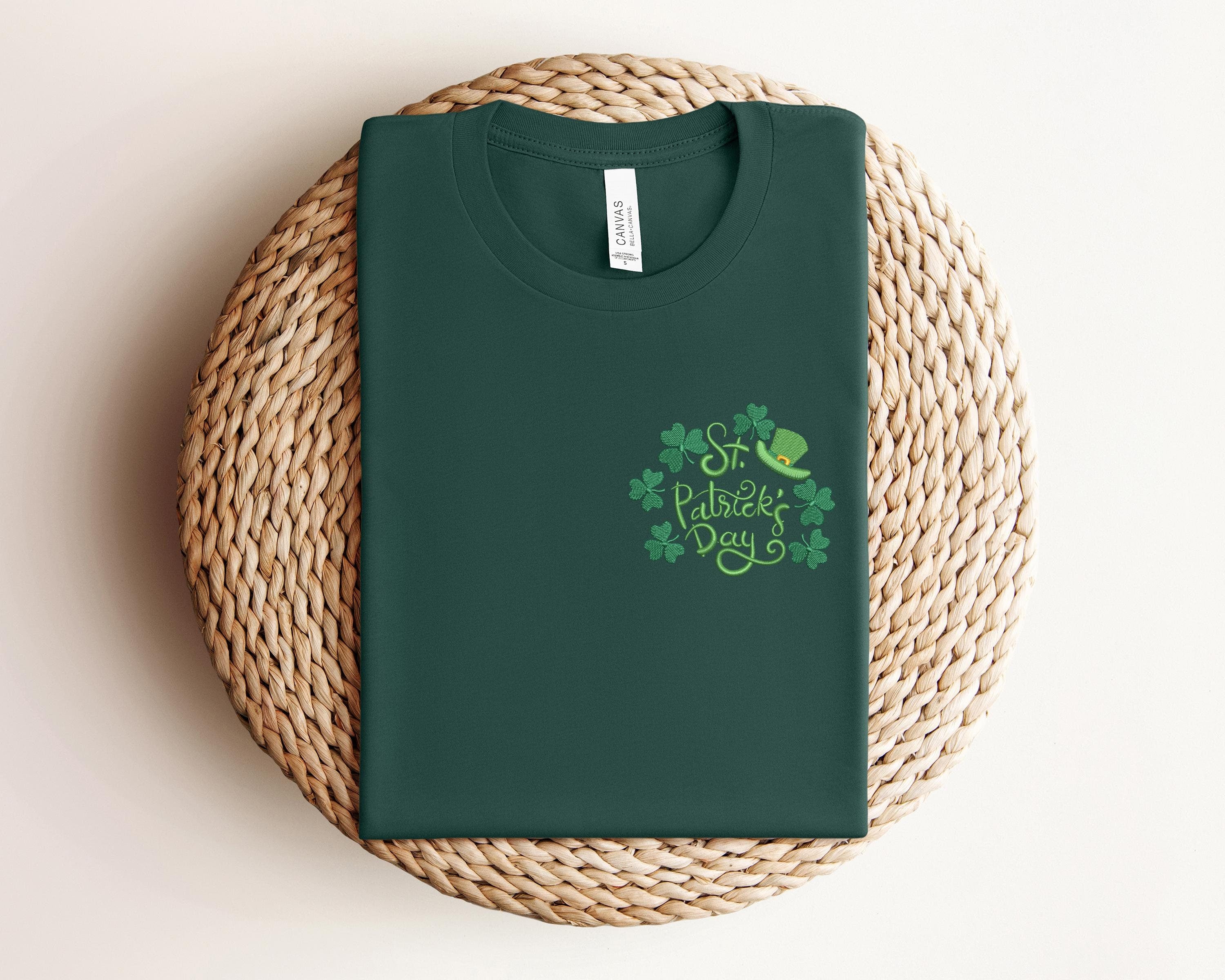 St Patricks Day Embroidered Shirt, Embroidered St Patricks Day Sweatshirt, Irish Day Sweater, St Patricks T-shirt, Irish Embroidered Shirt