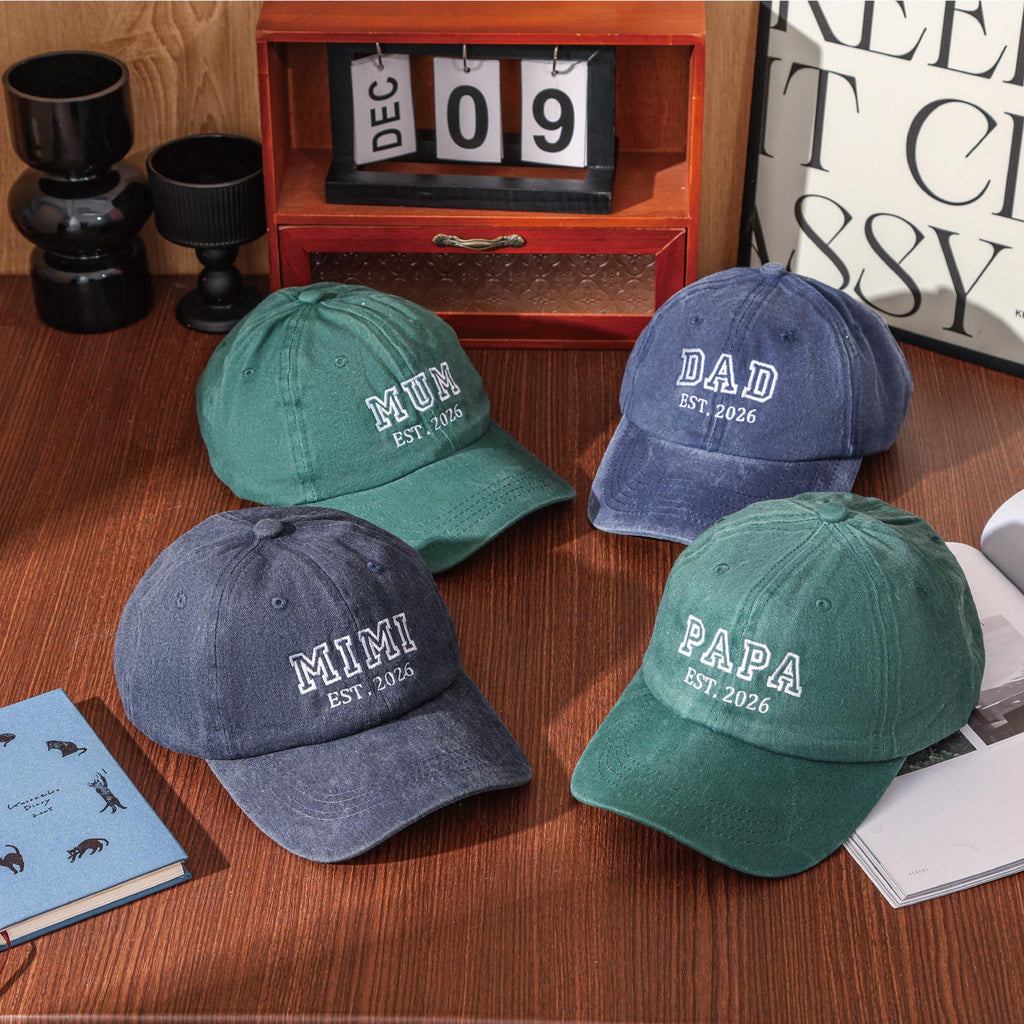 Personalized Mom Embroidered Hat, Custom Vintage Baseball Cap, Vintage Baseball Cap for New Dad, Girl Dad Cap