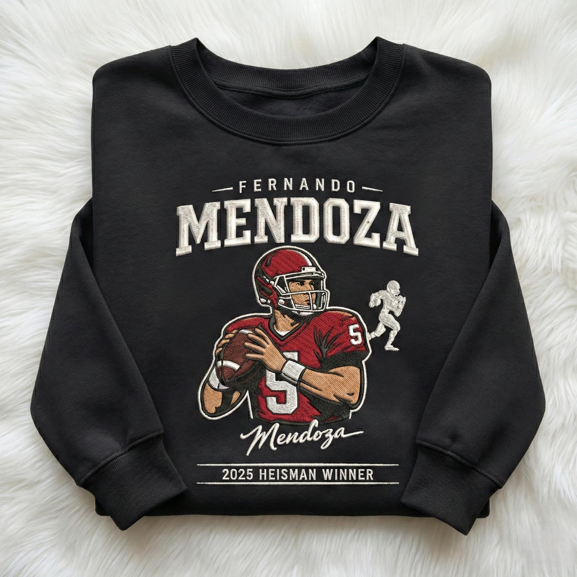 Embroidered Mendoza Indiana Football Sweatshirt, Let’s Go Hoosiers Shirt, Trendy Game Day Apparel, Unisex Hoodie, College Football Fan Gift