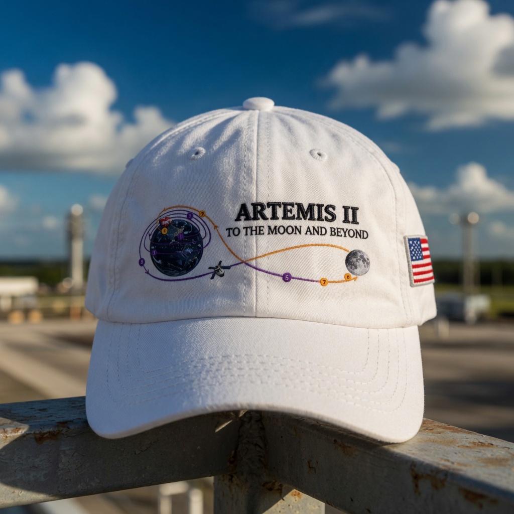 Artemis II To The Moon And Beyond Embroidered Cap, NASA Mission Hat, Space Lover Baseball Cap, Unisex Gift for Mom Dad
