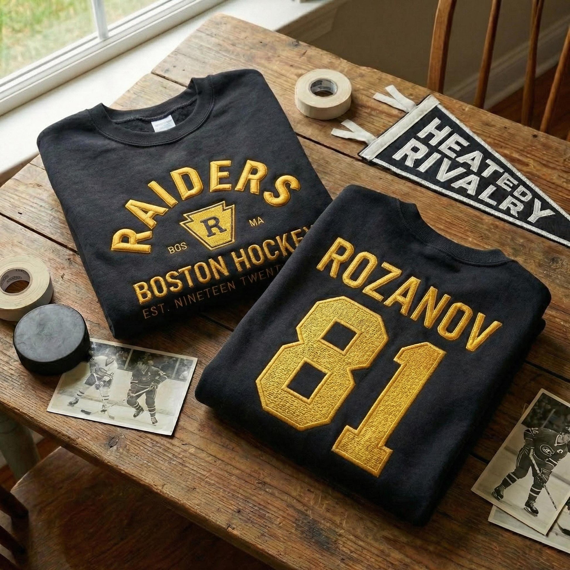 Embroidered Rozanov 81 Boston Raiders Sweatshirt – Heated Rivalry Shirt, Ilya Rozanov & Shane Hollander, Hudson Williams Merch