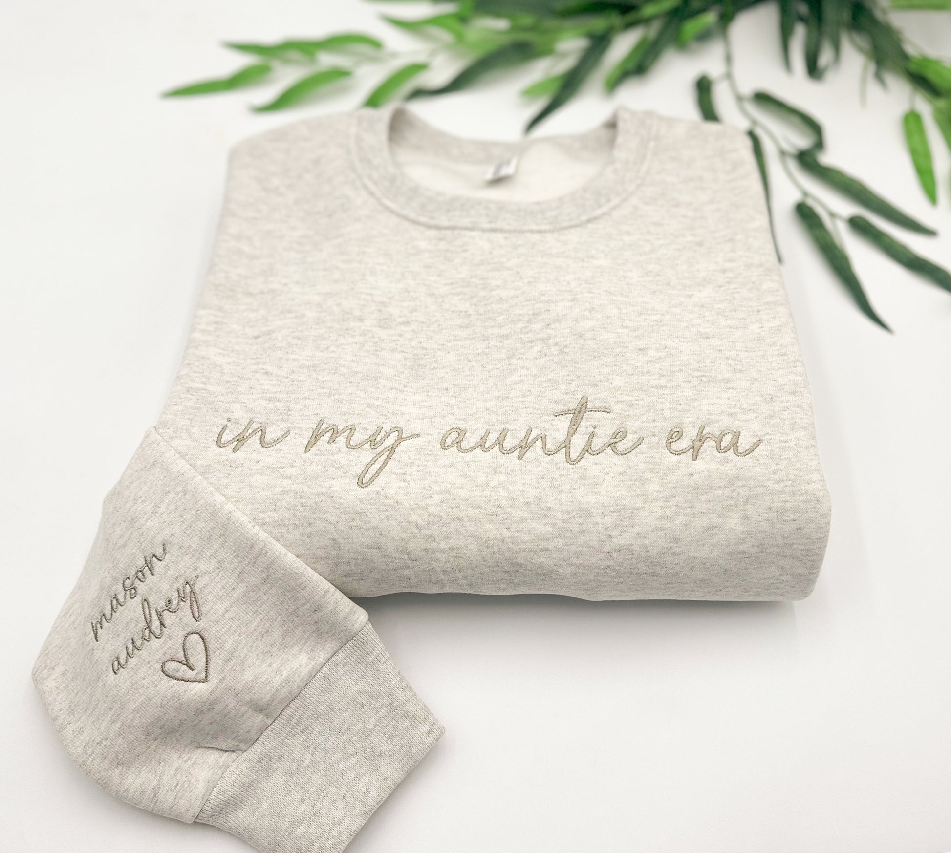In My Auntie Era Sweatshirt, Aunt Gift, Minimalist Embroidered Sweater, Cozy Auntie Crewneck, Cool Aunt Outfit, Custom Shirt