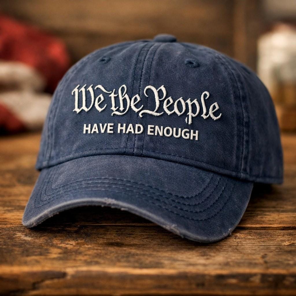 We the People Hat Embroidered Patriotic Baseball Cap Have Had Enough Vintage Style Adjustable Dad Hat USA Freedom Statement Gift