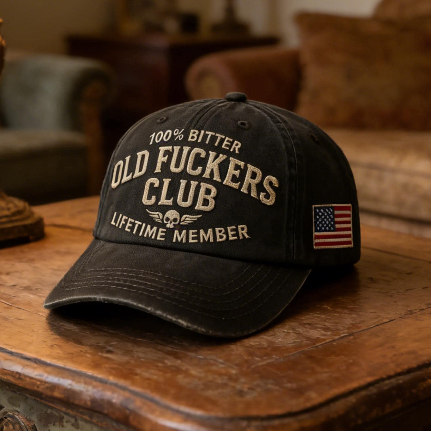 Embroidered Old F*ckers Club Hat – Adjustable Baseball Cap, Funny Gag Gift