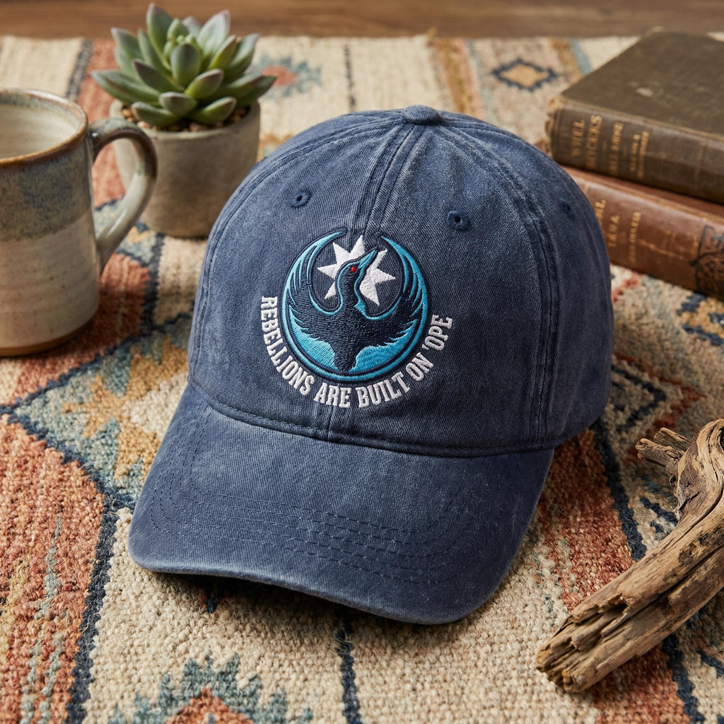 Rebellions Are Built On Hope Embroidered Hat, Minnesota Rebel Alliance Political Hat, MN State Bird Loon Protest + Resistance Hat