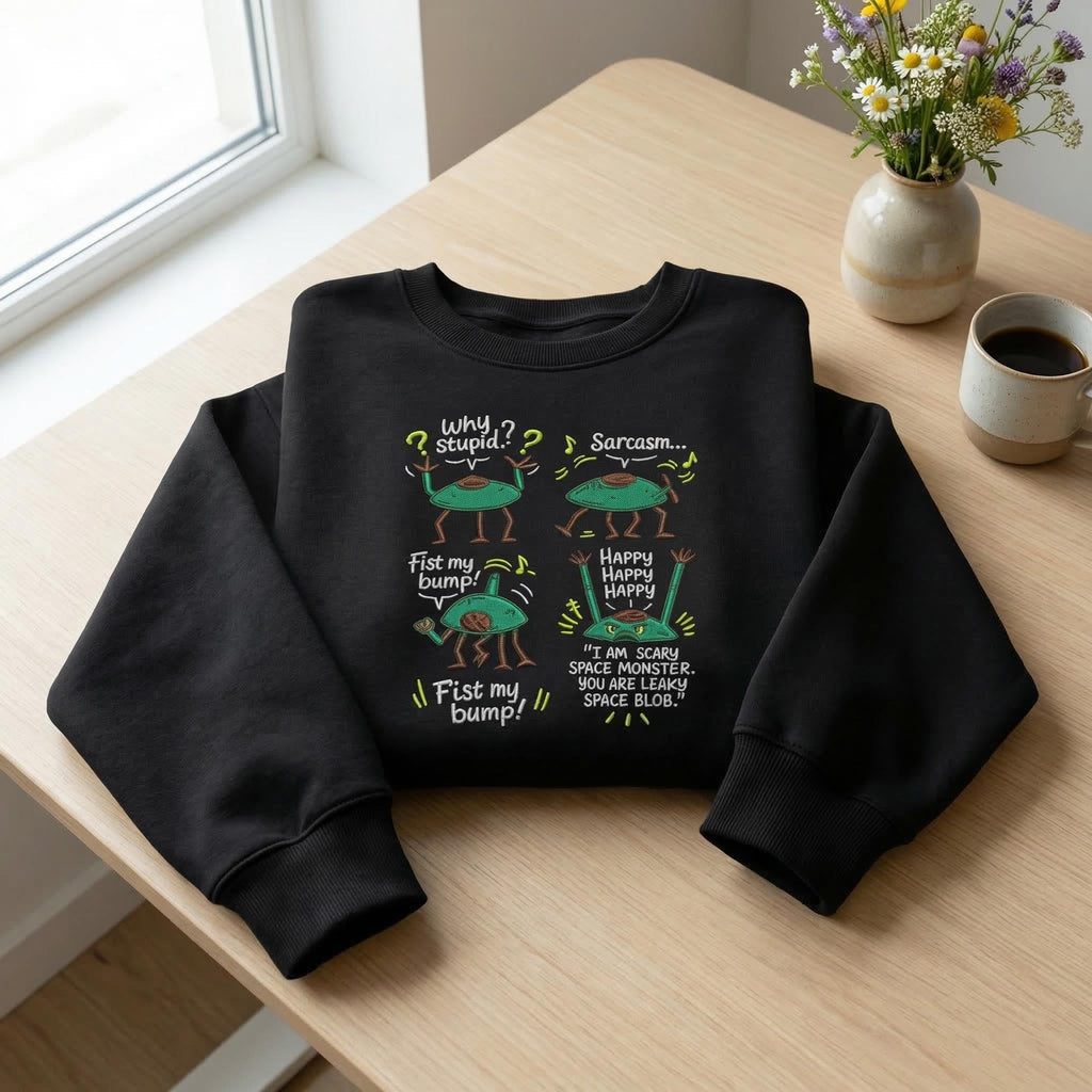 Vintage Project Hail Mary Embroidered Shirt, Rocky Amaze Amaze Amaze Embroidery Shirt, Sci-fi Fantasy Bookish Sweater, Book Lovers Gift