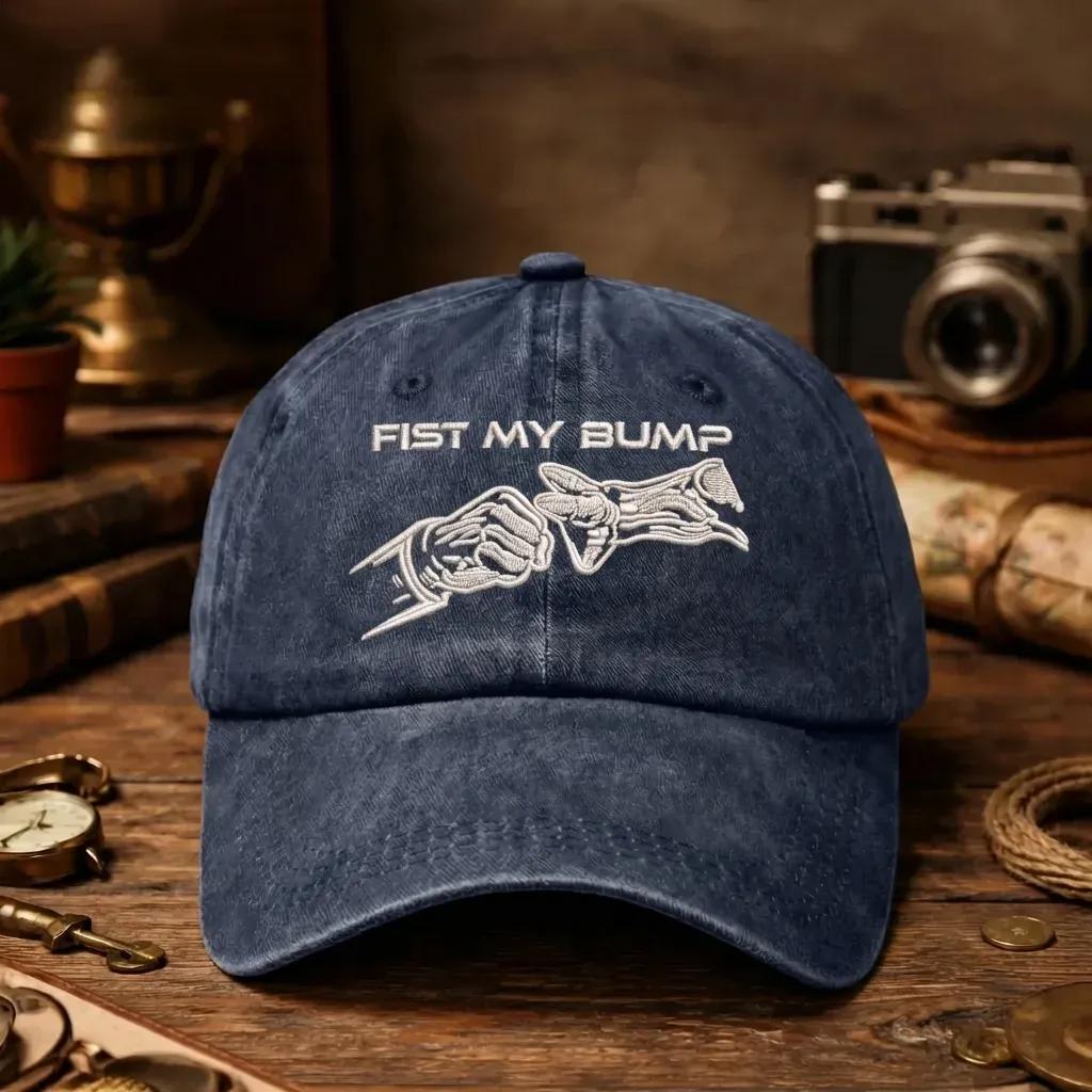 Embroidered Fist My Bump Hat, Project Hail Mary Vintage Washed Cap, Rocky Eridian & Grace, Sci-Fi Book Fan Gift, Andy Weir Space Outfit