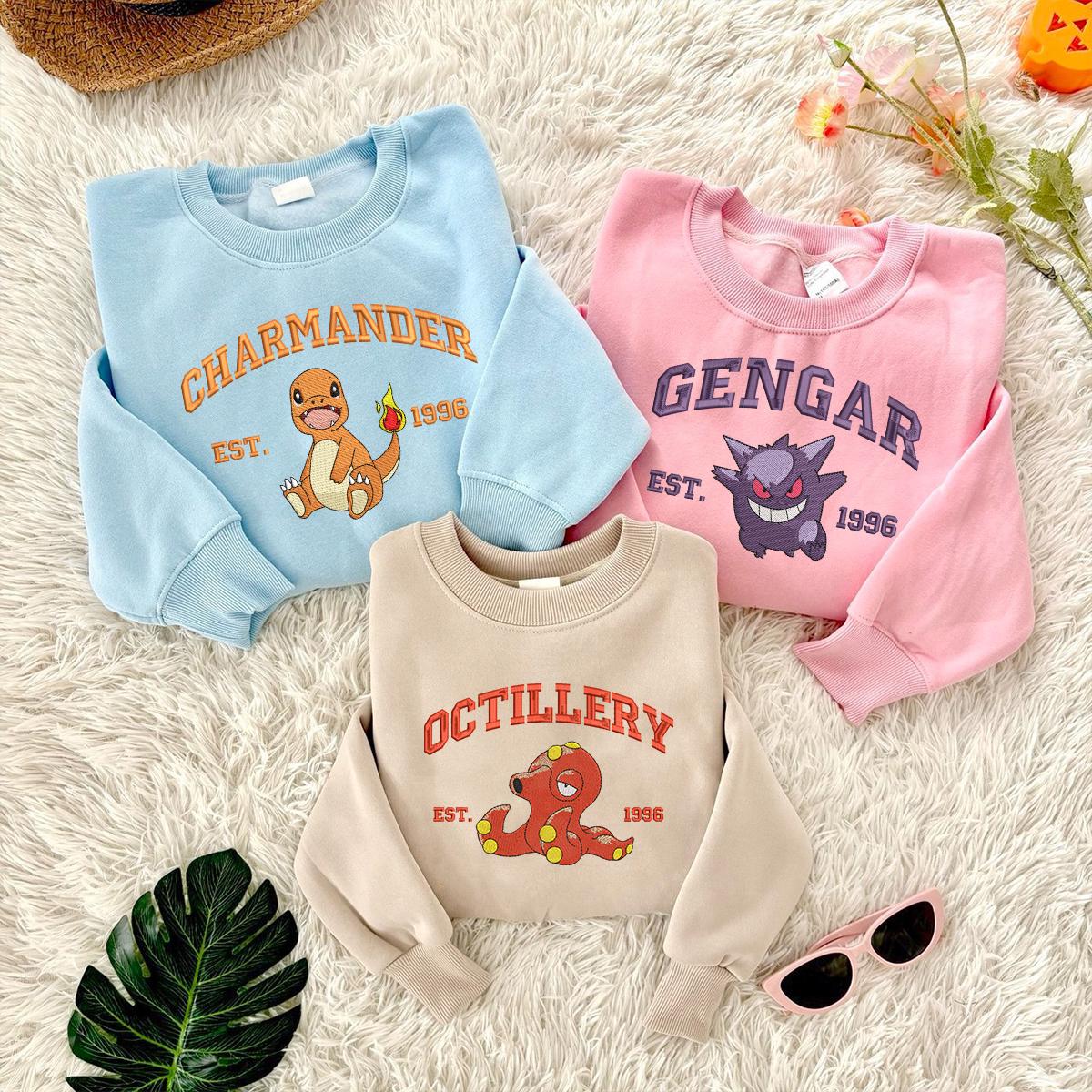 Anime Embroidered Youth Sweatshirt, Anime Manga Shirt, Anime Lovers, Family Trip Shirt