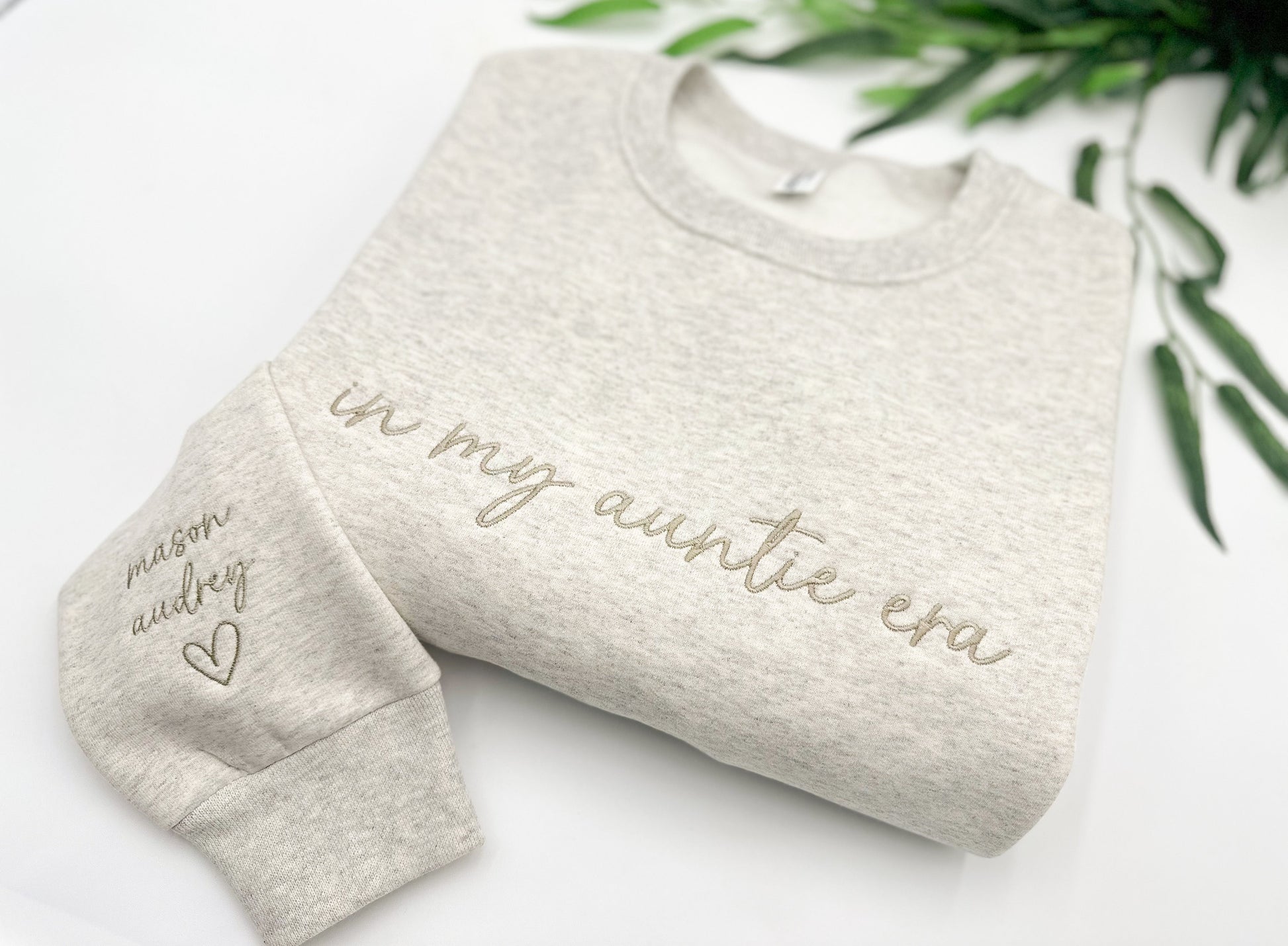 In My Auntie Era Sweatshirt, Aunt Gift, Minimalist Embroidered Sweater, Cozy Auntie Crewneck, Cool Aunt Outfit, Custom Shirt