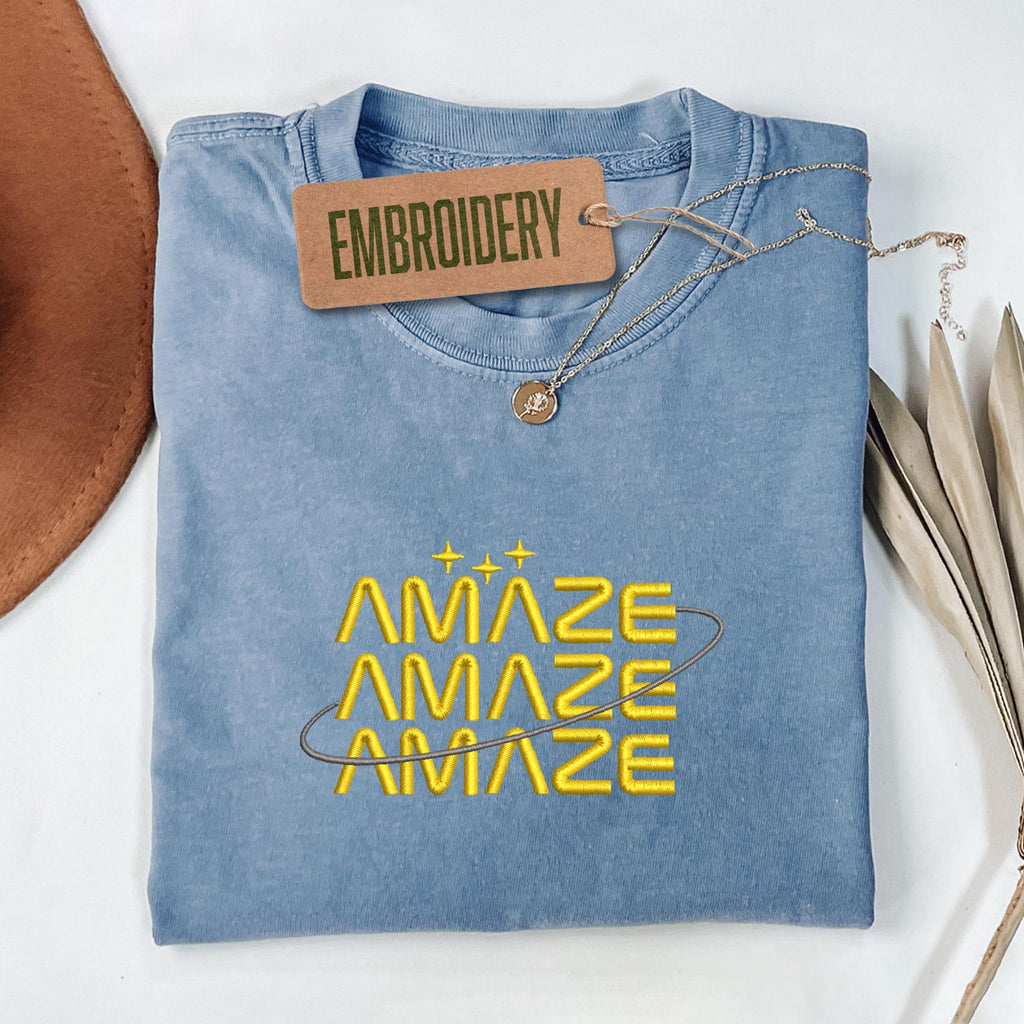 Embroidered Amaze Amaze Amaze Shirt, Sci Fi Shirt, Project Hail Mary Rocky Inspired Shirt, Unisex Crewneck Shirt